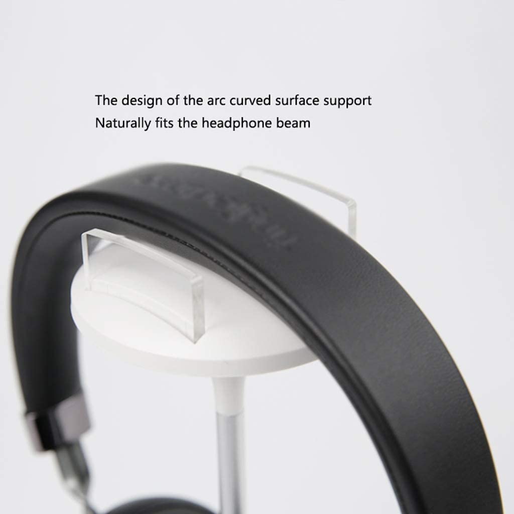 Premium Aluminum Alloy Headphone Stand Holder - Beech & Silver Gaming Headset Stand with Non-Slip Base, Desk Organizer for PC, PS5, Xbox, Office & Home Use