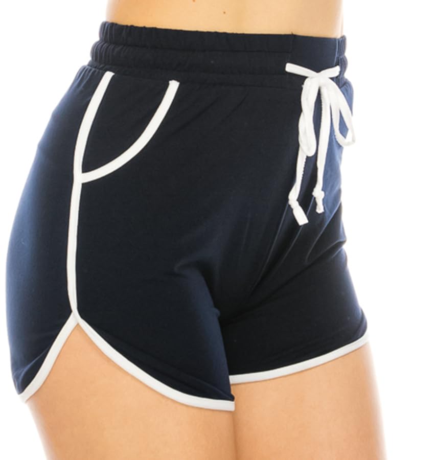 LA12ST Women's Workout Yoga Shorts - Premium Buttery Soft Stretchy Active Shorts for Running, Dance, Volleyball & Gym | High Waisted Athletic Shorts for Yoga, Pilates & Lounge Wear