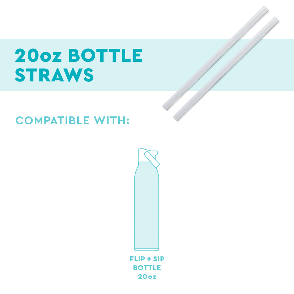 20oz Replacement Straws 2 Pack - Durable Drinking Straws for Water Bottles, Tumblers & Travel Mugs - BPA Free, Dishwasher Safe, Perfect for Home, Office & Outdoor Activities