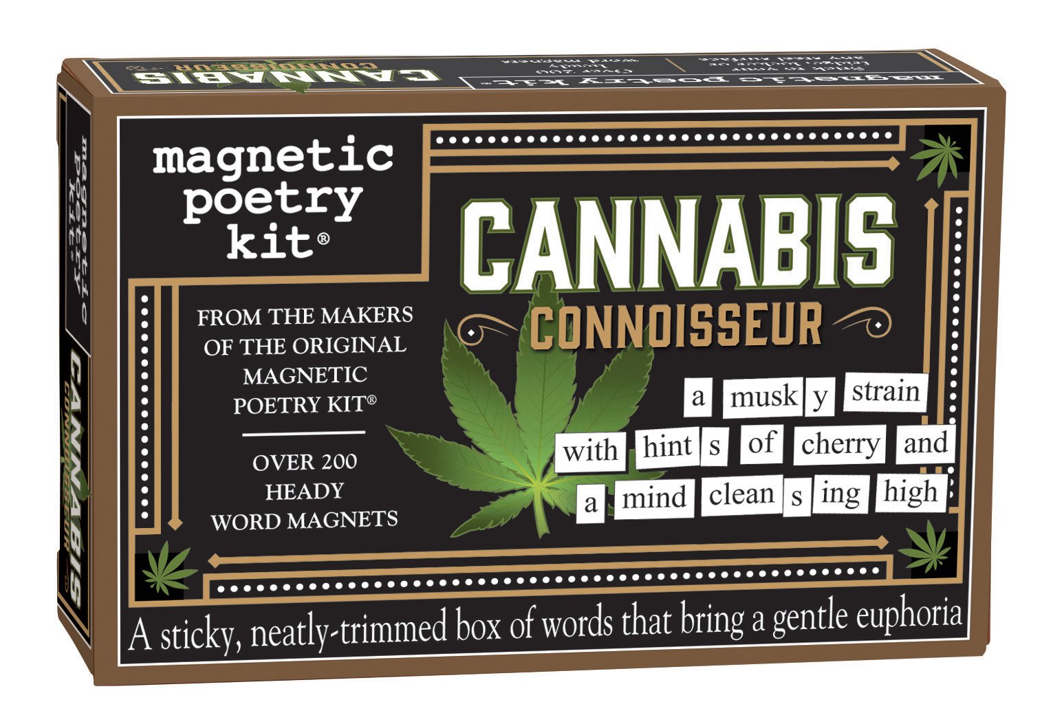 Magnetic Poetry Cannabis Connoisseur Kit - 200+ Refrigerator Word Magnets for Creative Writing - Made in USA - Perfect for Fridge Poetry, Love Letters & Stoner Humor