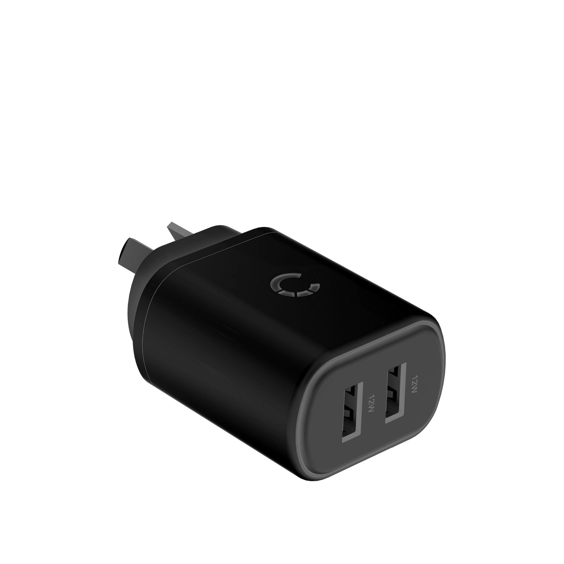 12W USB A Dual Port Wall Charger - Fast Charging Adapter for iPhone, Android, Samsung - Perfect for Home, Office & Travel