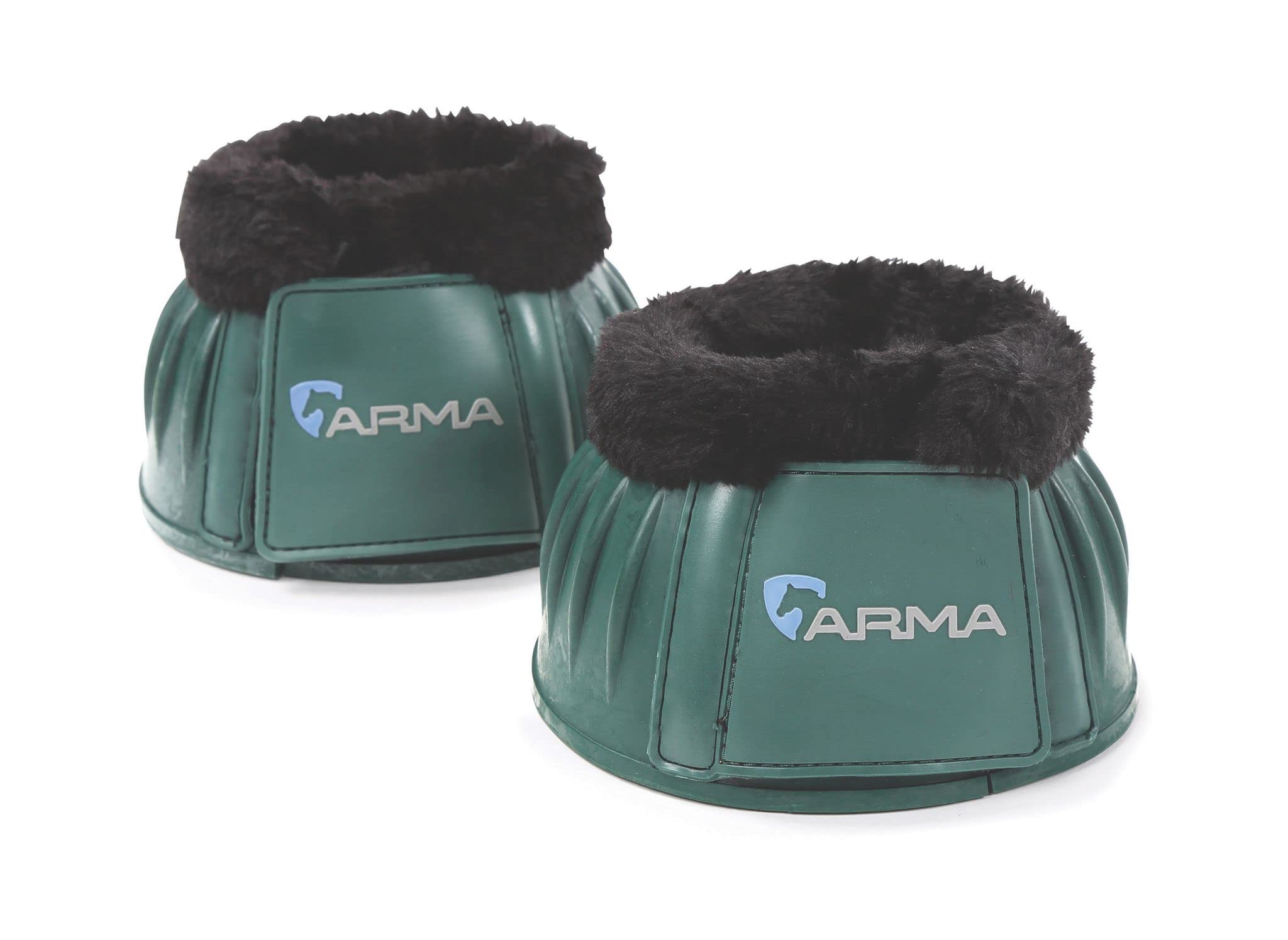 Shires ARMA Fleece Trim Horse Bell Boots - Durable Protective Boots for Horses - Perfect for Riding, Training & Stable Use