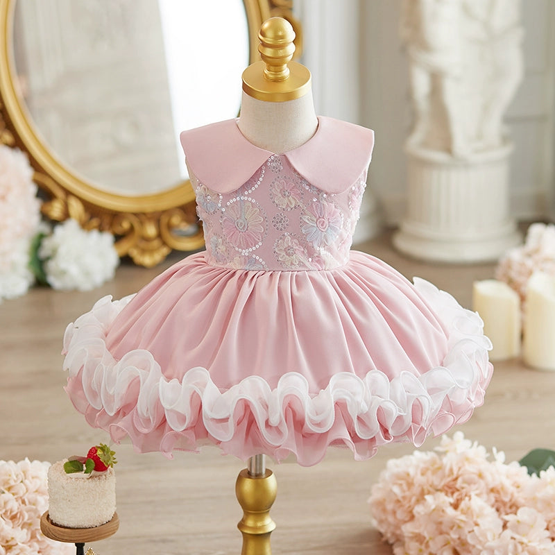 Pink Princess Birthday Dress for Baby Girls - Flower Girl Wedding Gown for Special Occasions | Perfect for Birthday Parties, Weddings & Formal Events