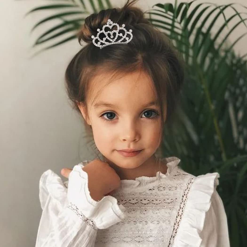 Kilshye Silver Rhinestone Princess Tiara Hair Comb - Elegant Crown Headband for Women | Perfect for Prom, Weddings, Pageants & Special Occasions