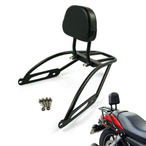 Harley Street 500 750 XG500 XG750 Motorcycle Passenger Backrest with Luggage Rack & Comfortable Sissy Bar Cushion Pad (2015-2016-2017 Models) - Perfect for Long Rides and Touring