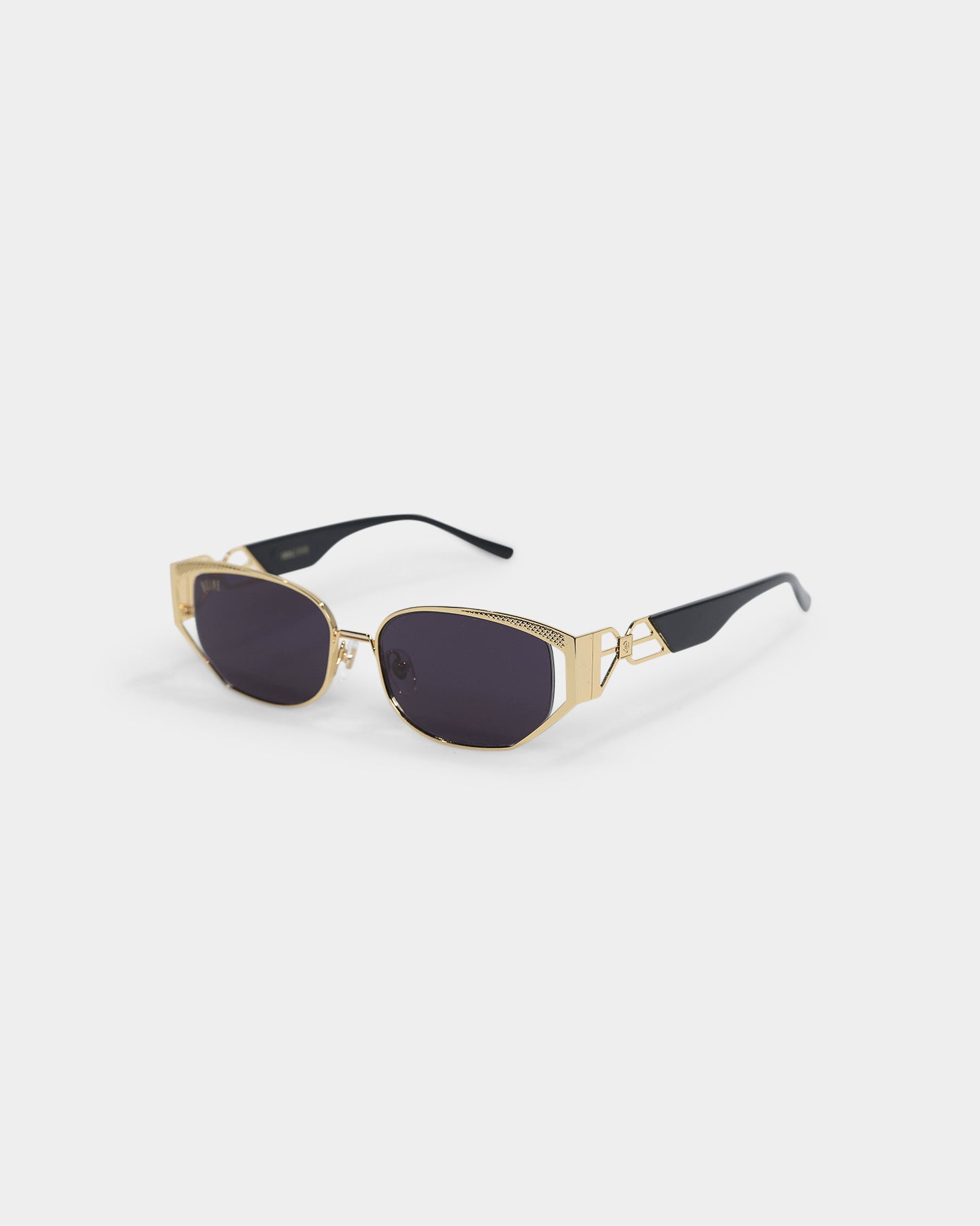 9FIVE The Cross Sunglasses for Men & Women - Polarized Black/Gold Aviator Style - Perfect for Driving, Beach & Outdoor Activities