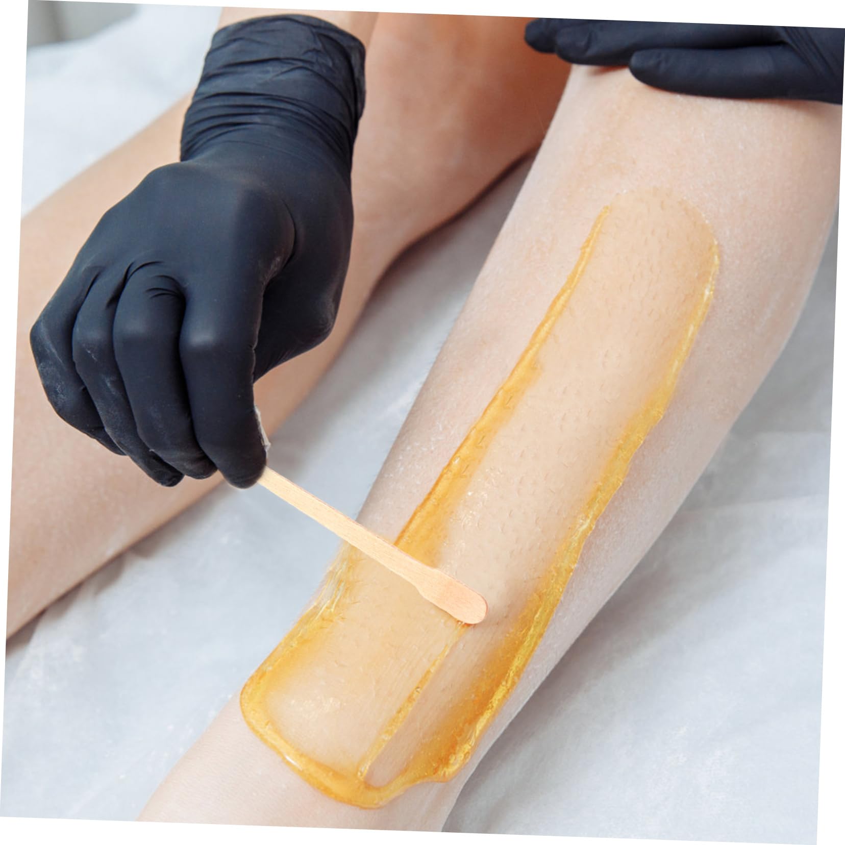 100PCS Disposable Hair Removal Wax Sticks for Women & Men - Body Waxing Sticks for Smooth Skin, Bikini, Legs, Face & Underarms - Single Use Wooden Wax Wands for Easy & Painless Hair Removal at Home or Salon