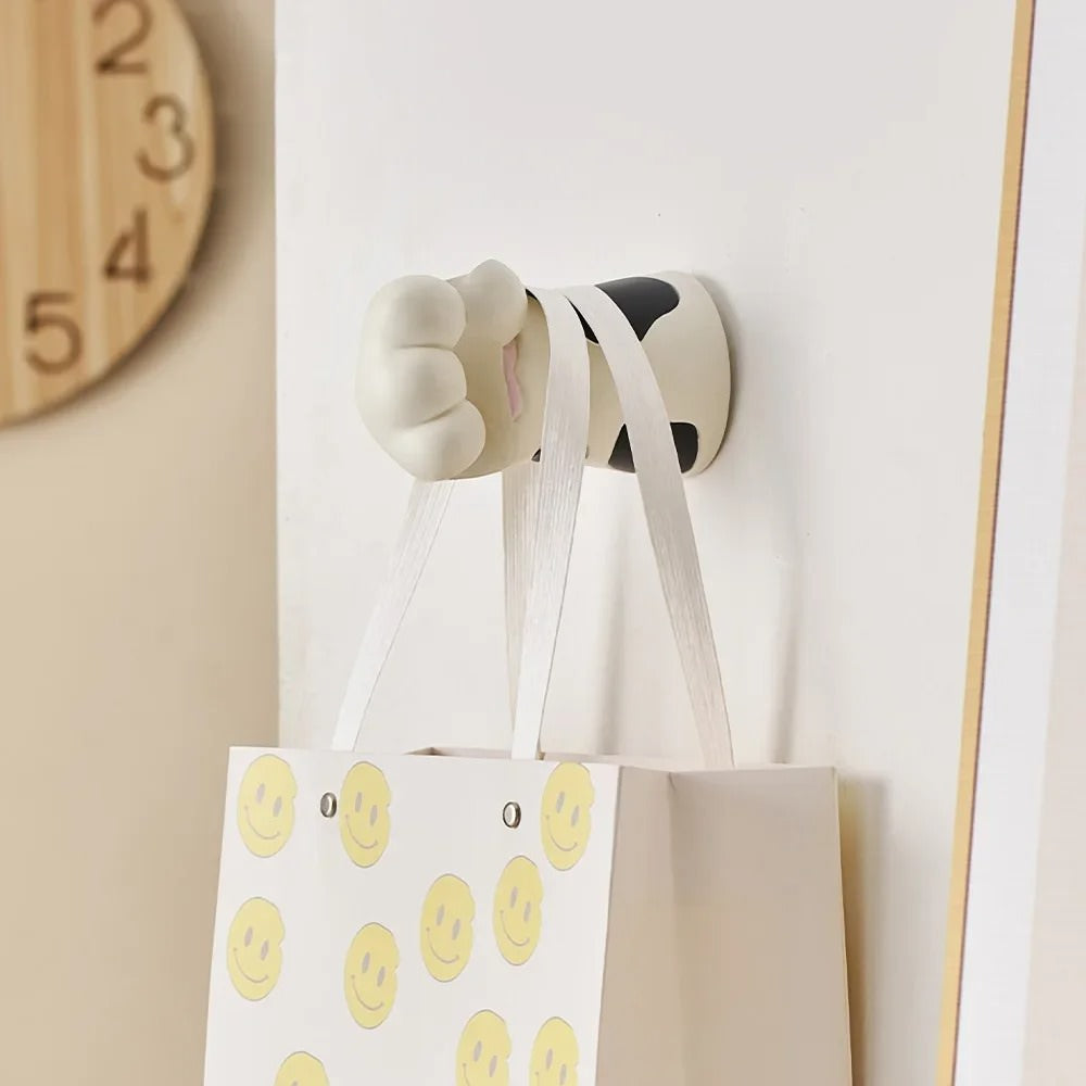 Adorable Cat Paw Wall Mounted Vase - Handmade Ceramic Flower Pot for Home Decor, Perfect for Living Room, Bedroom, or Office
