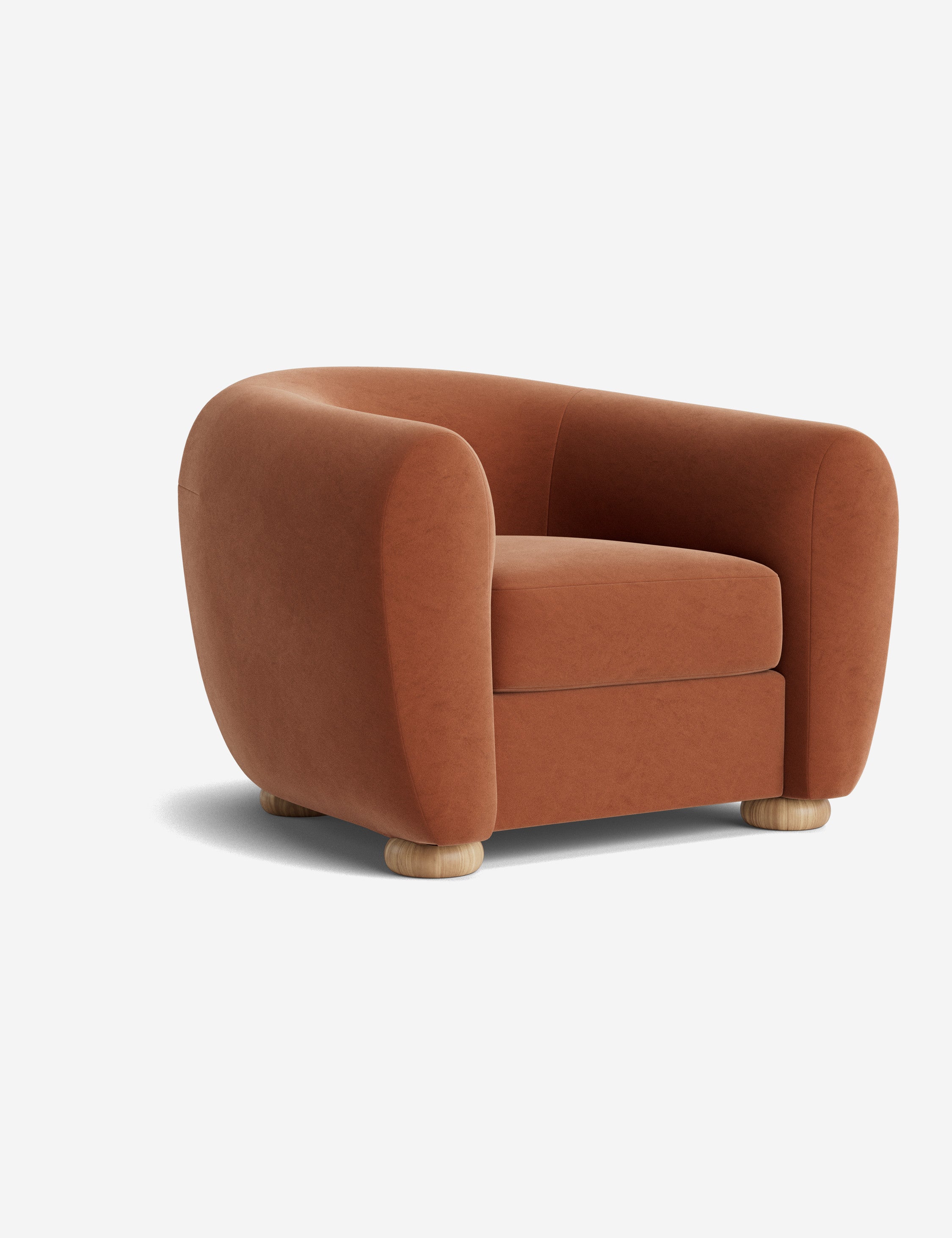 Amaroso Accent Chair - Modern Upholstered Lounge Chair with Wooden Legs for Living Room, Bedroom & Office - Perfect for Reading, Relaxing & Home Decor