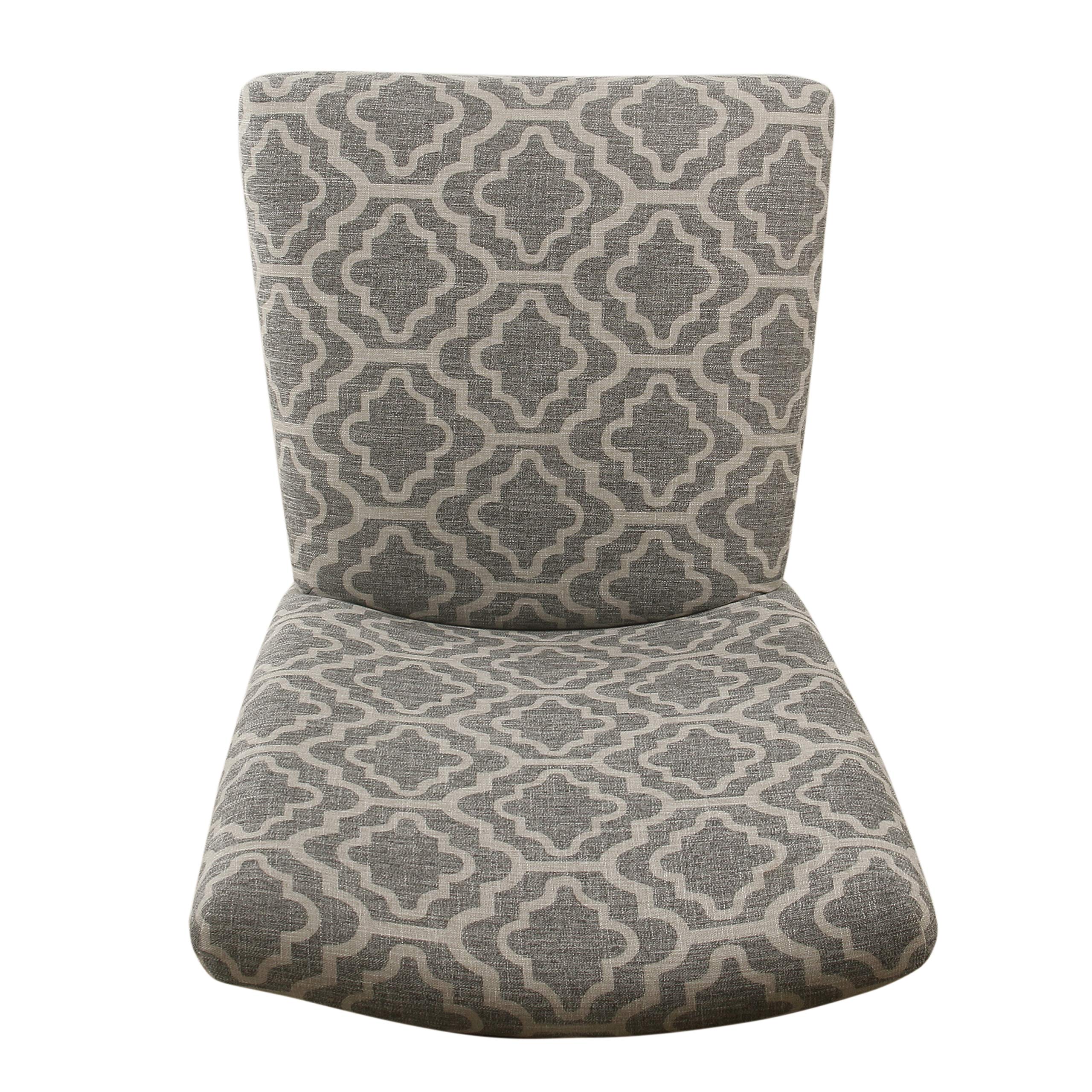 HomePop Parsons Classic Upholstered Dining Chairs Set of 2, Gray - Modern Accent Chairs for Kitchen, Dining Room & Home Office Decor
