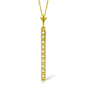 0.05 Carat 14K Solid Yellow Gold Bar Necklace with Natural Diamond - Elegant Minimalist Jewelry for Women, Perfect for Everyday Wear, Gifts & Special Occasions
