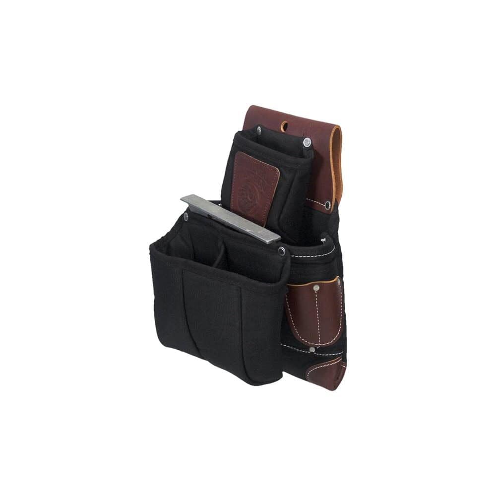 Occidental Leather B8064LH OxyLights™ Left-Handed Fastener Tool Bag with Double Outer Pockets - Durable Construction Worker Utility Pouch for Electricians & Carpenters (Ideal for Job Sites & DIY Projects)