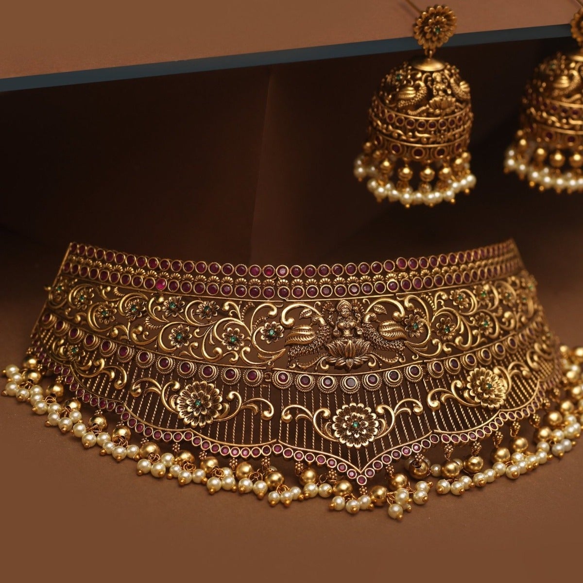 Exquisite Maithili Antique Choker Set - Handcrafted Ethnic Necklace Jewelry for Women | Perfect for Weddings, Festivals & Cultural Events
