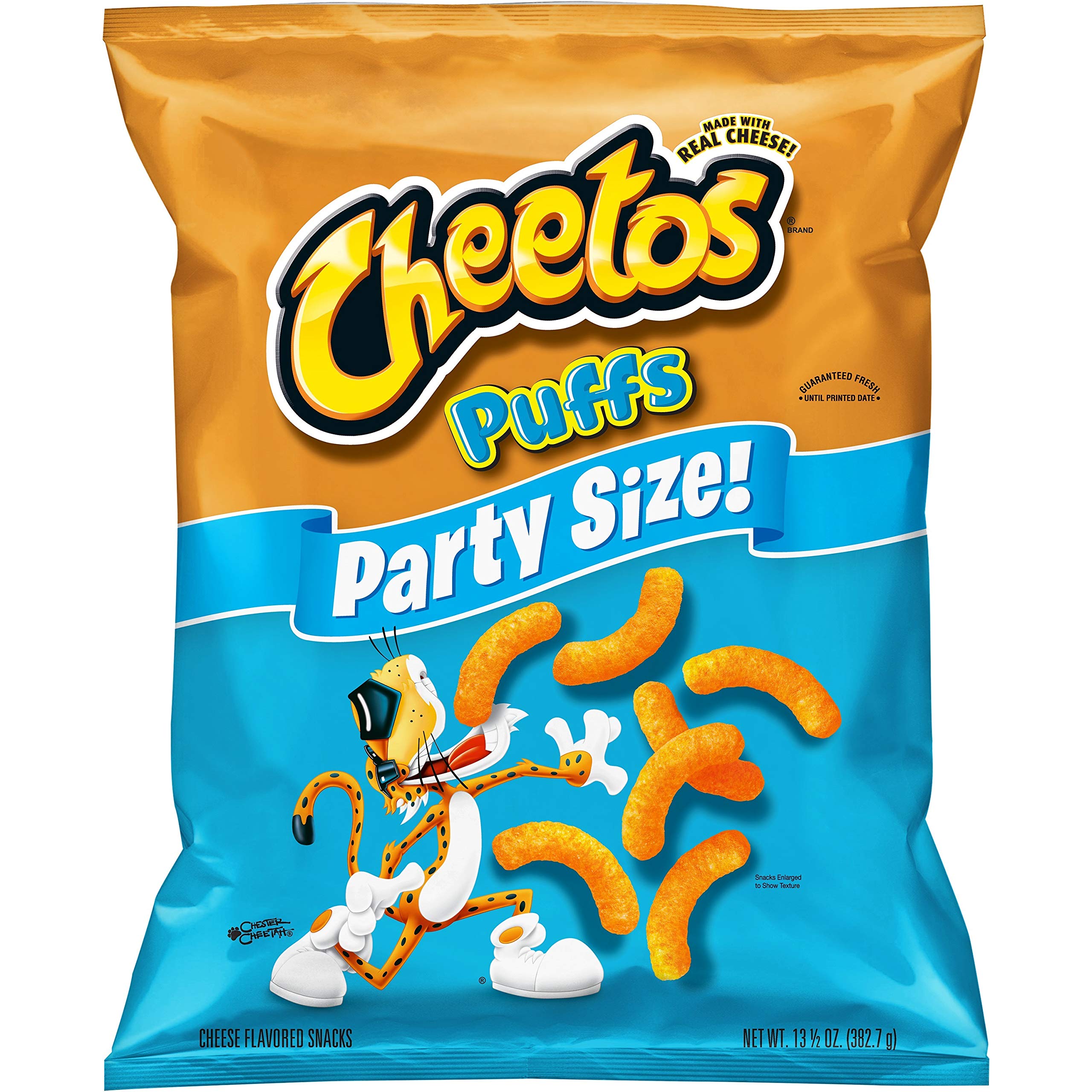 Cheetos Puffs Cheese Flavored Snacks - Party Size 13.5oz (382g) - Crunchy Cheese Corn Snacks for Parties, Movie Nights & School Lunches