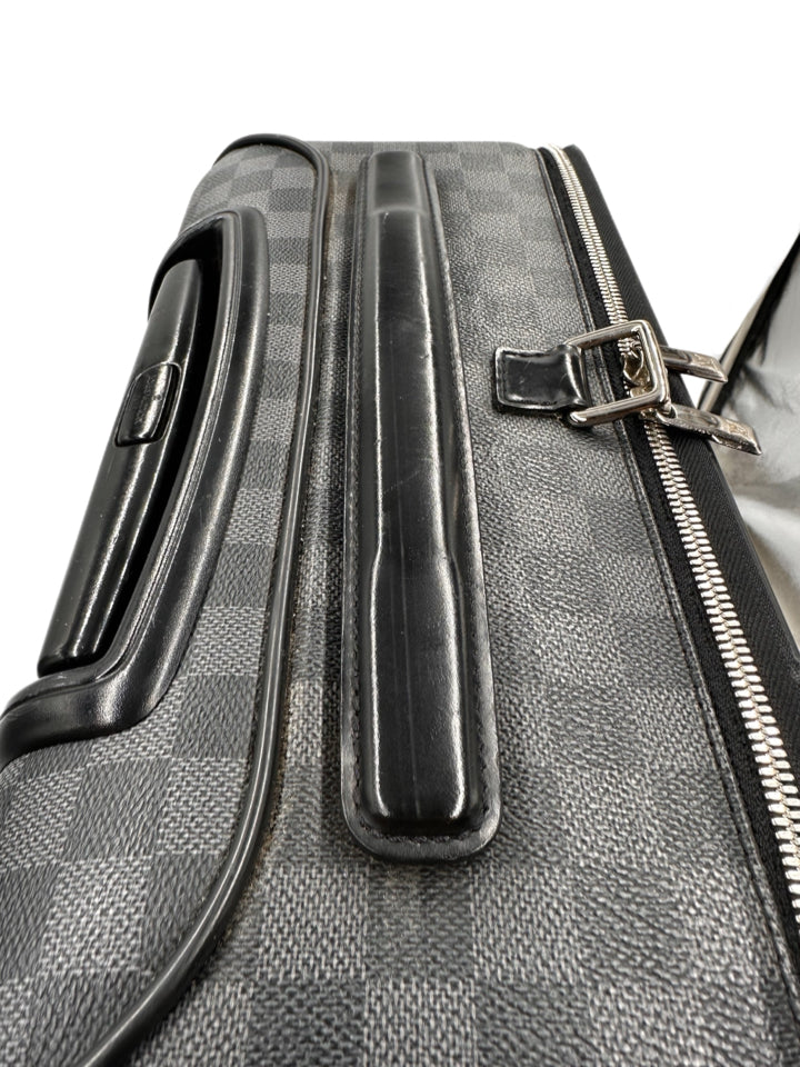 Louis Vuitton Damier Graphite Pegase Business Suitcase - Premium Carry-On Luggage for Business Travel & Executive Trips - Durable & Stylish Men's Travel Bag for Airplane & Office Use