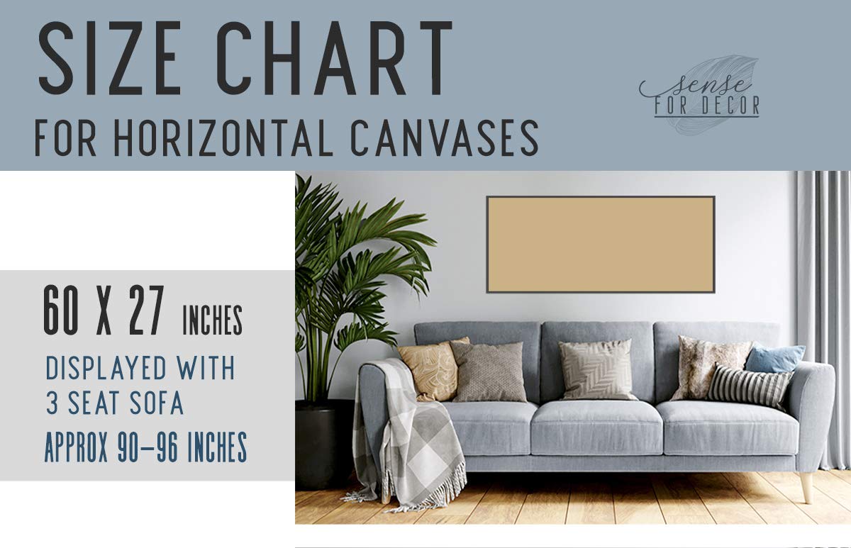 Farmhouse Decor - Family Wall Art Canvas (60x27) for Living Room & Home
