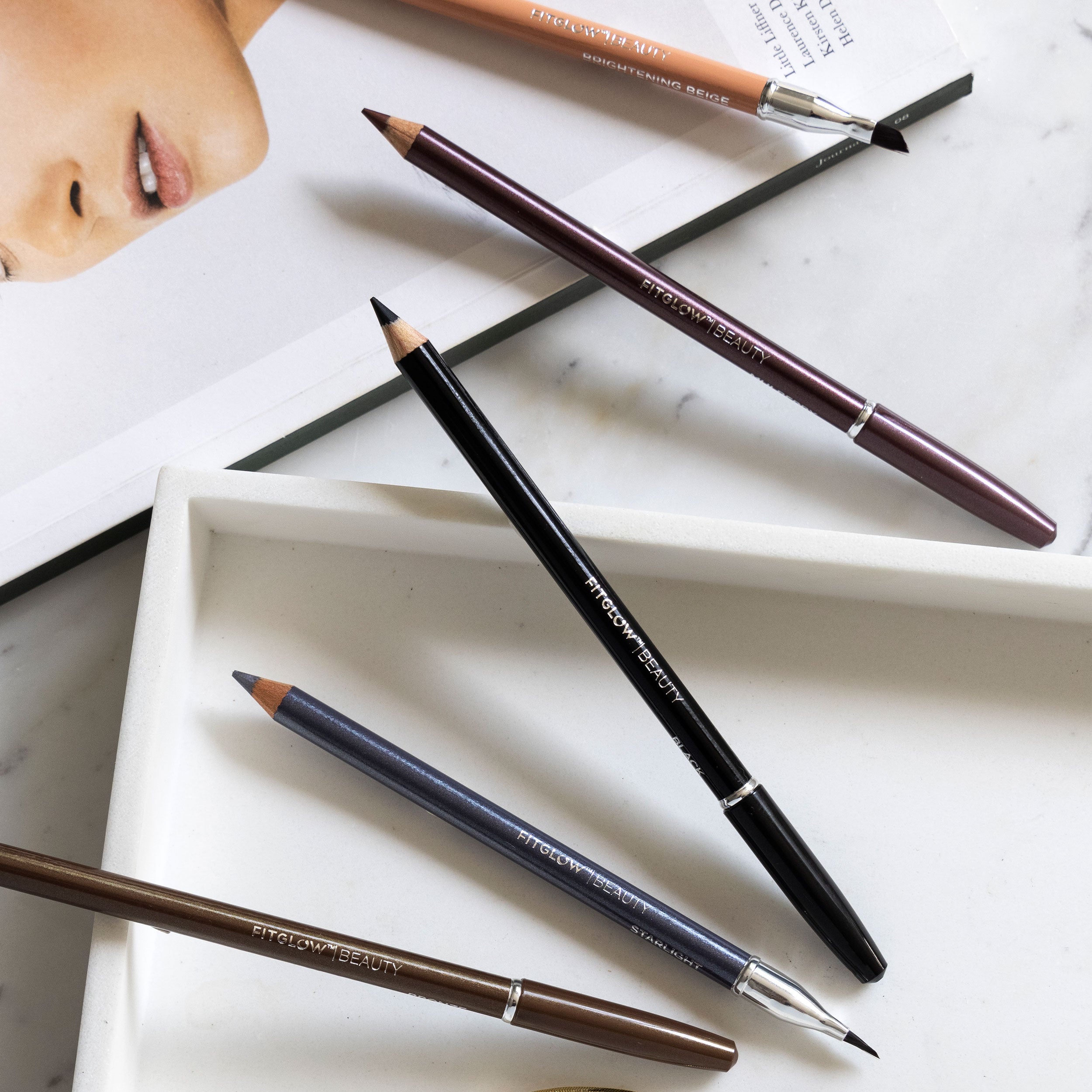 Fitglow Beauty Vegan Eye Liner - Waterproof & Smudge-Proof Eyeliner for Sensitive Eyes | Perfect for Daily Makeup, Professional Looks & Special Occasions