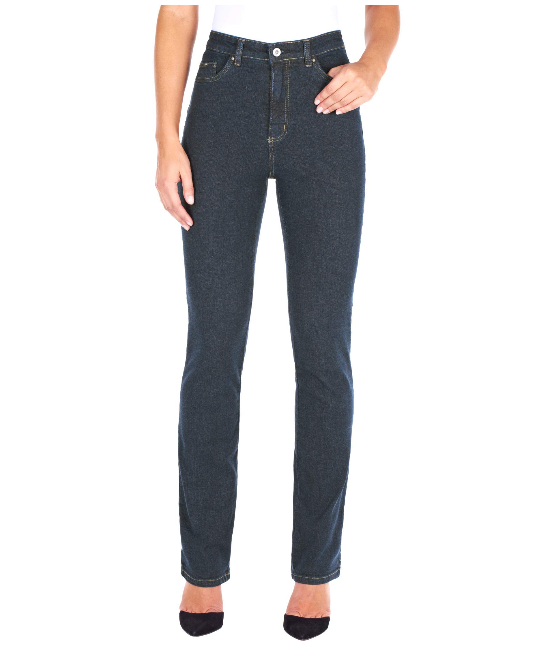 FDJ French Dressing Women's Suzanne Straight Leg Jeans - Love Denim Collection in Black Onyx with PDR Wonder Waist Technology | Perfect for Casual Wear, Office Outfits & Date Nights