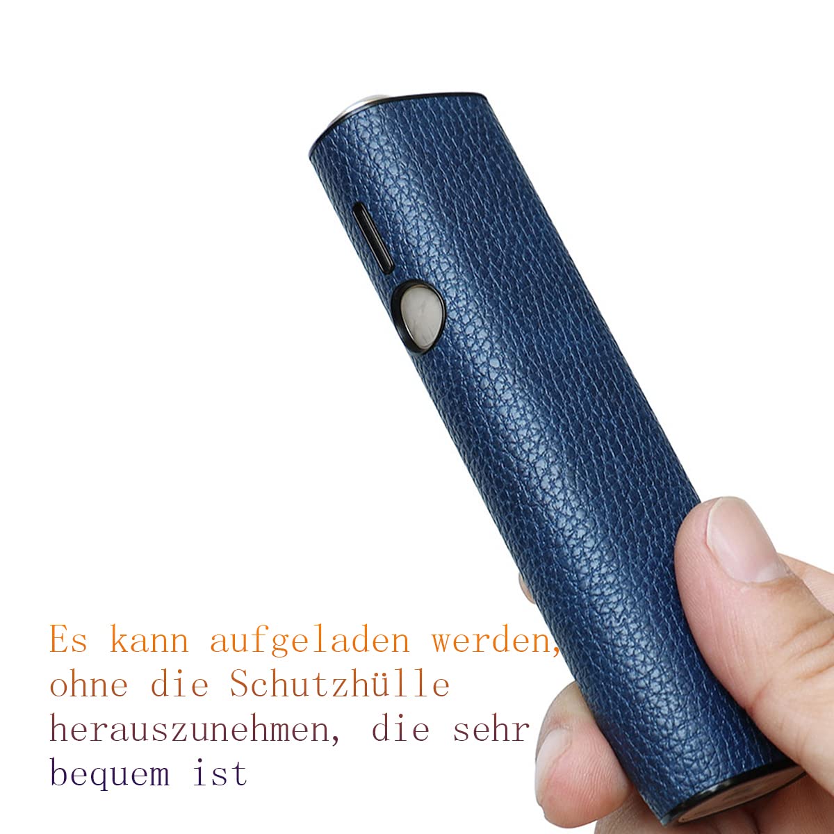 IQOS Compatible Case for ILUMA One - Premium Leather Protective Cover (Blue) | Durable & Stylish Phone Accessory for Travel & Everyday Use