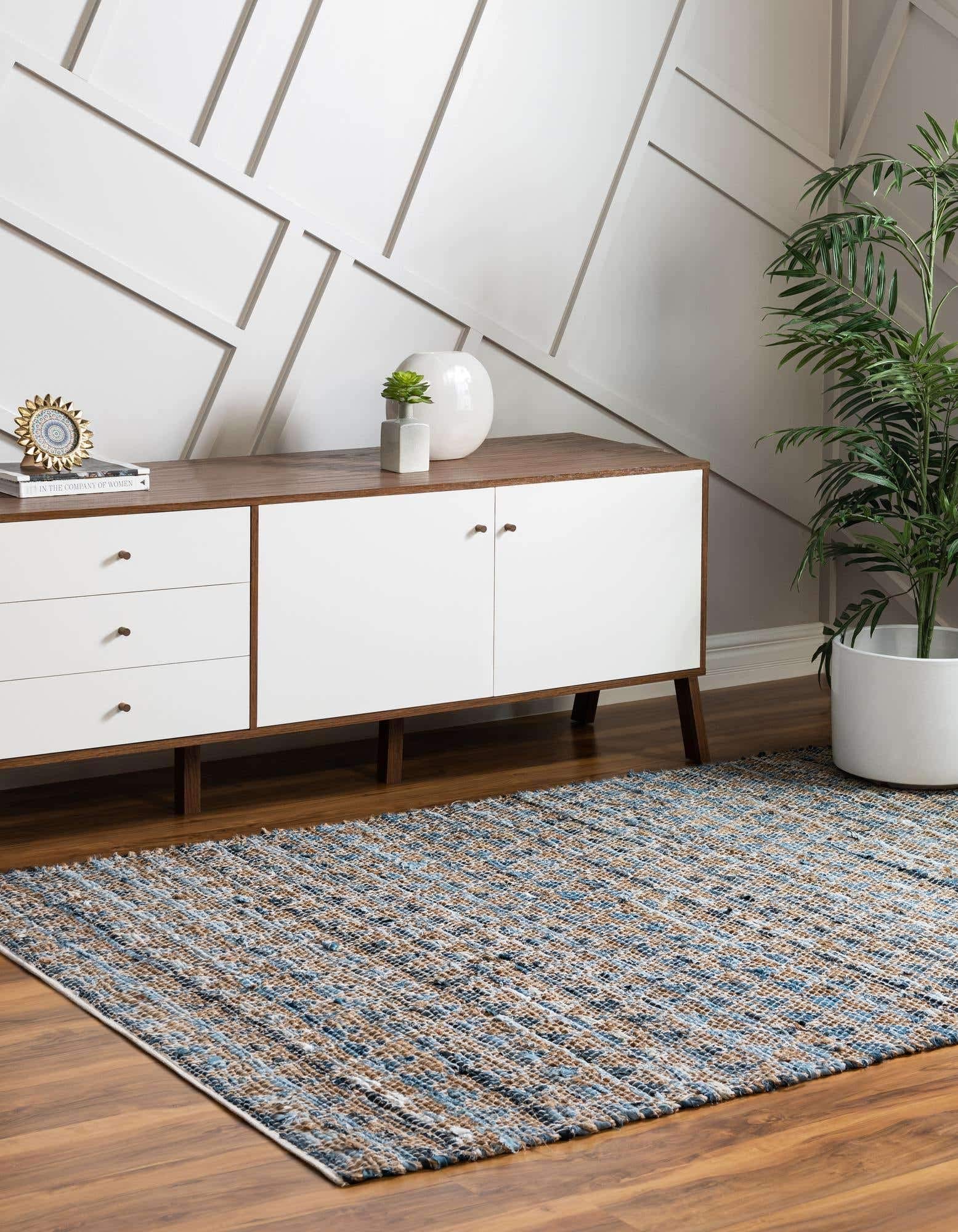 Unique Loom Chindi Jute Collection Area Rug 7'1