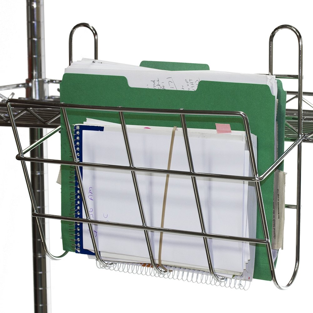 Wire Shelving Document Holder - Heavy Duty Metal File Organizer for Office & Home Storage - Perfect for Files, Folders, and Books | Shelving Inc.