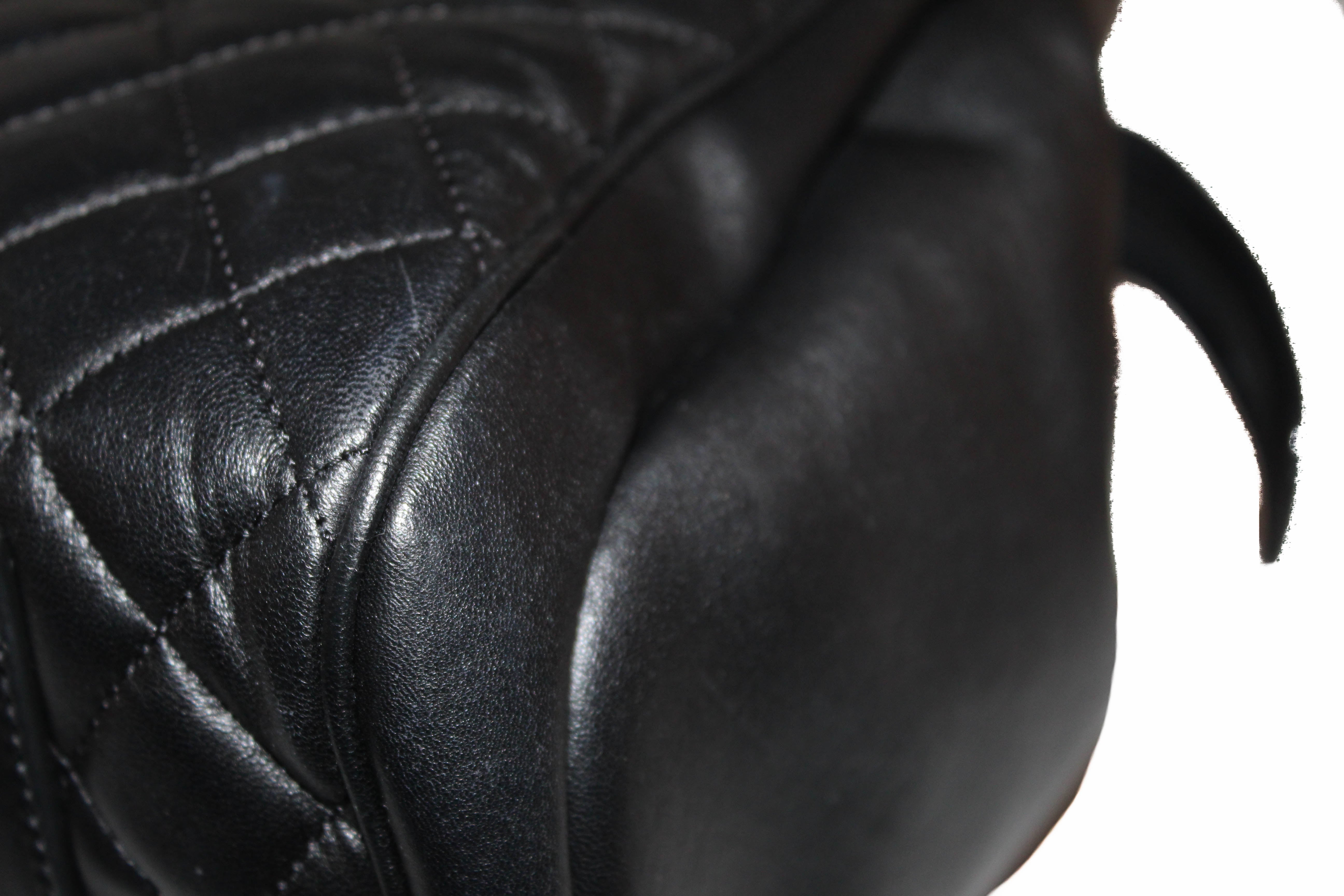 Authentic Chanel Black Quilted Lambskin Leather Tote Bag for Women - Luxury Designer Handbag for Work, Travel & Everyday Use