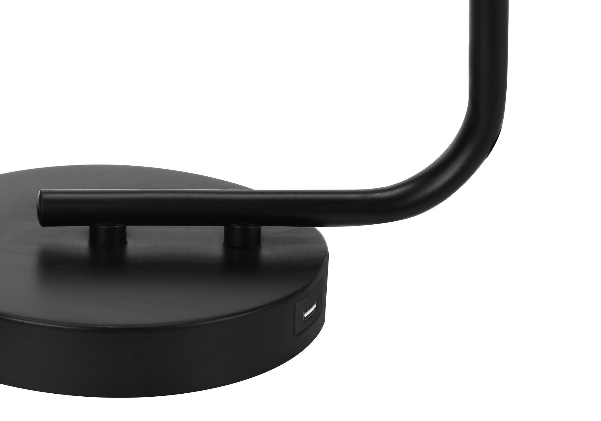 GlowTech USB Desk Lamp - Sleek Black Metal Base with Glass Shade, Modern LED Lighting for Home Office (20H Runtime, USB Powered) - Perfect for Reading, Working & Nightstand Use