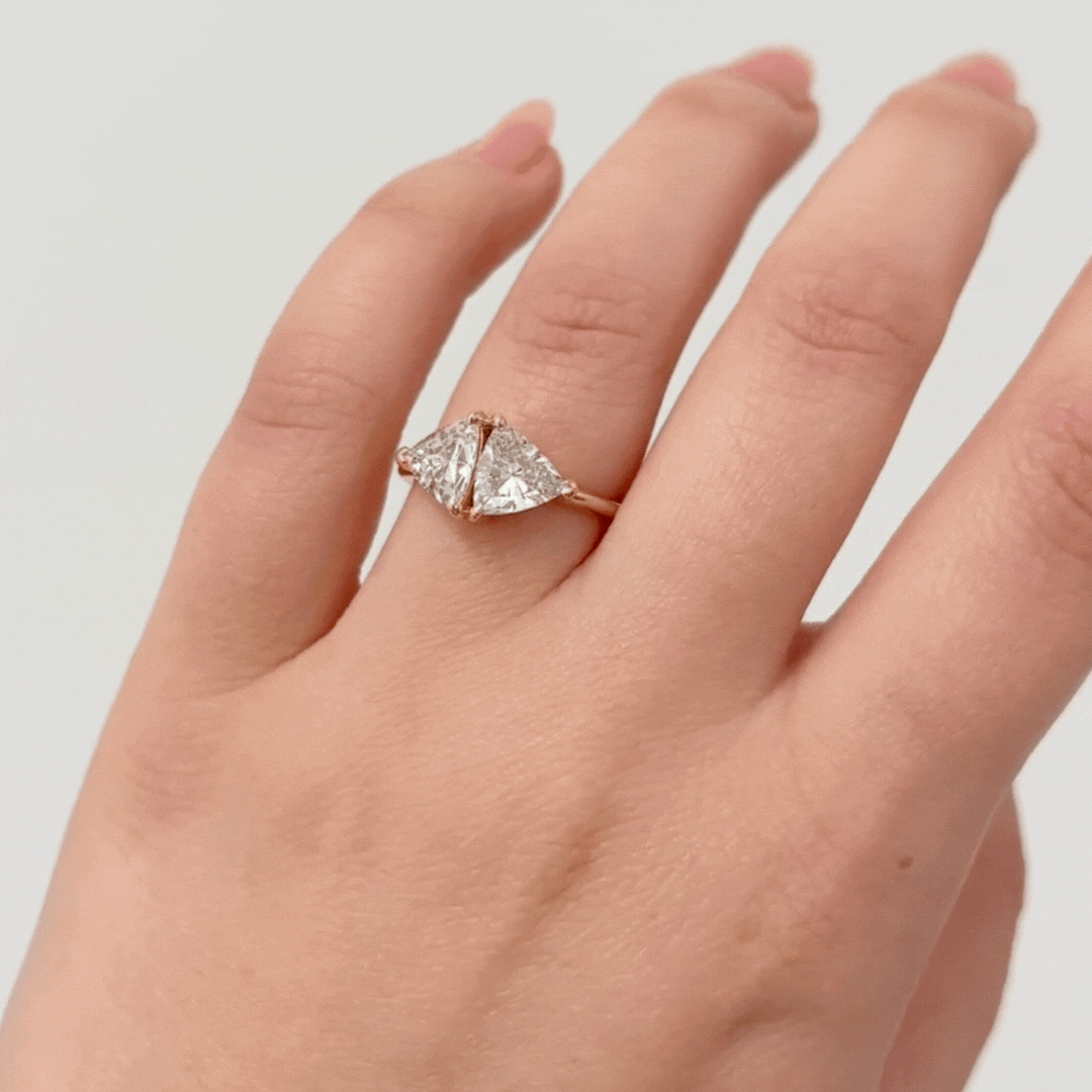 Double Triangle Ring - Unique Geometric Jewelry for Women & Men - Perfect for Stacking, Layering & Everyday Wear