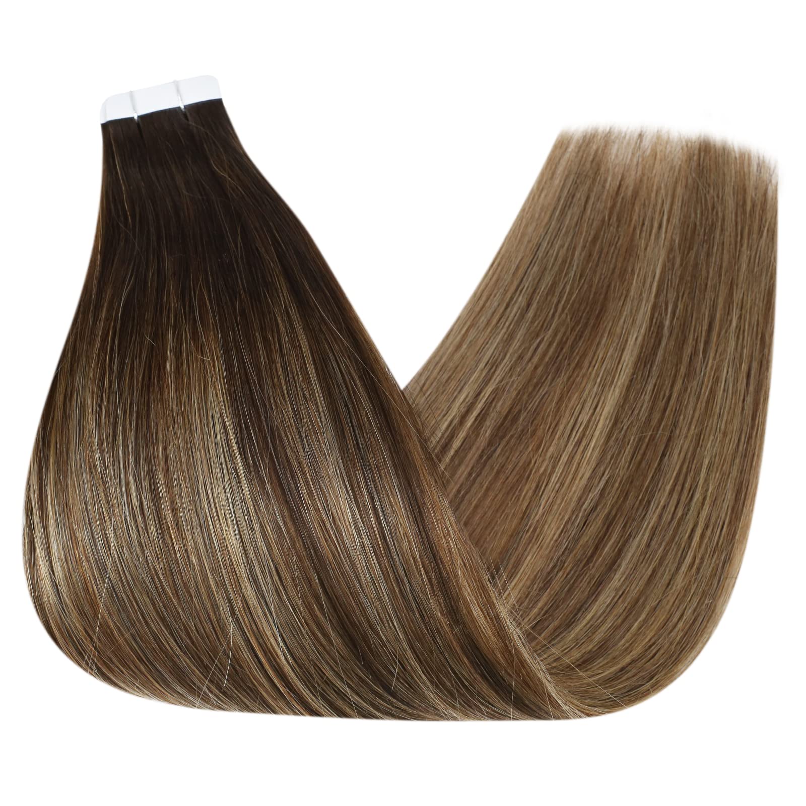 Premium Tape in Hair Extensions 100% Human Hair - Seamless Blending for Length & Volume | Perfect for Weddings, Parties & Everyday Styling