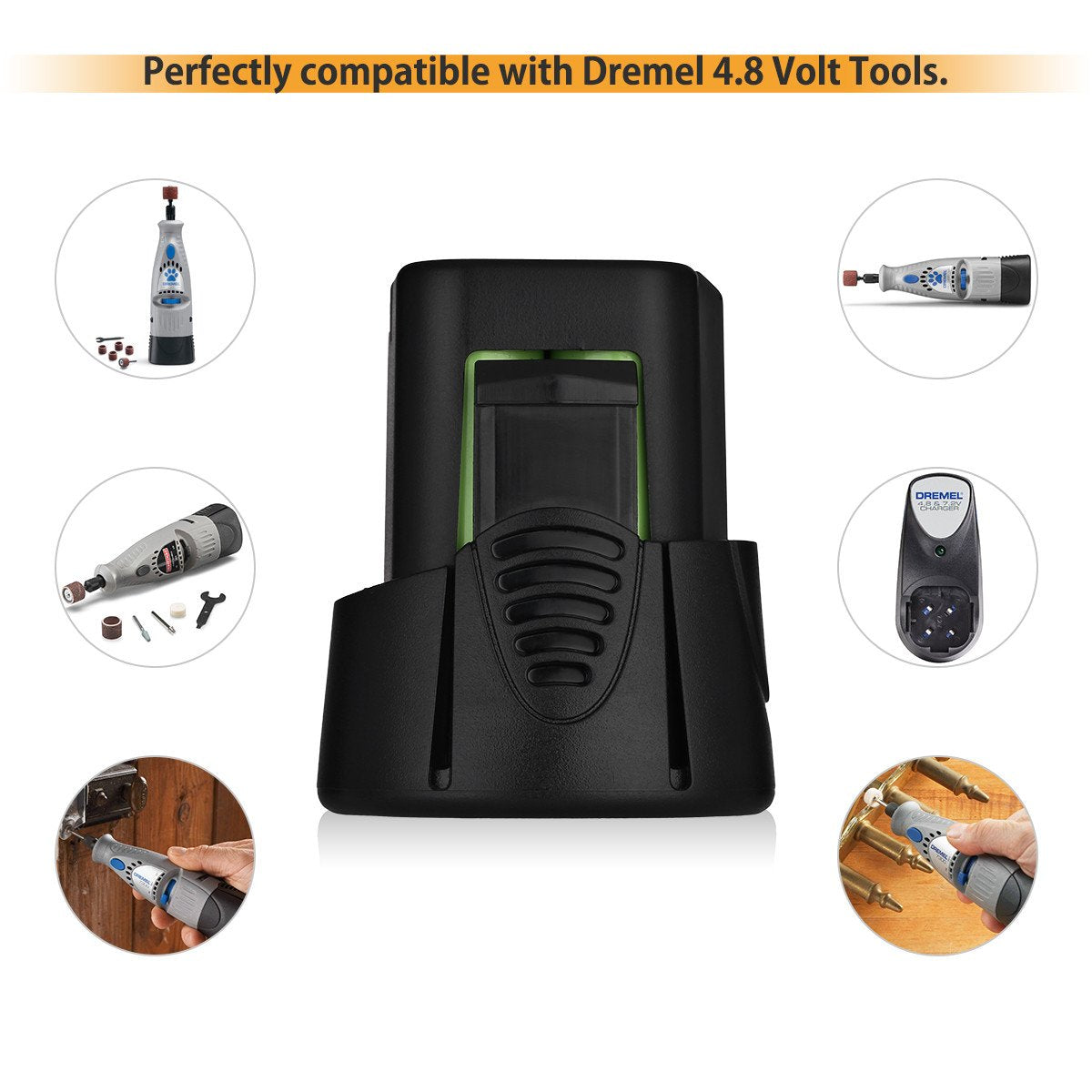4.8V 3000mAh Replacement Battery for Dremel 7300 N/8 7300 PT - Compatible with Cordless Rotary Tools for DIY Projects & Home Repairs