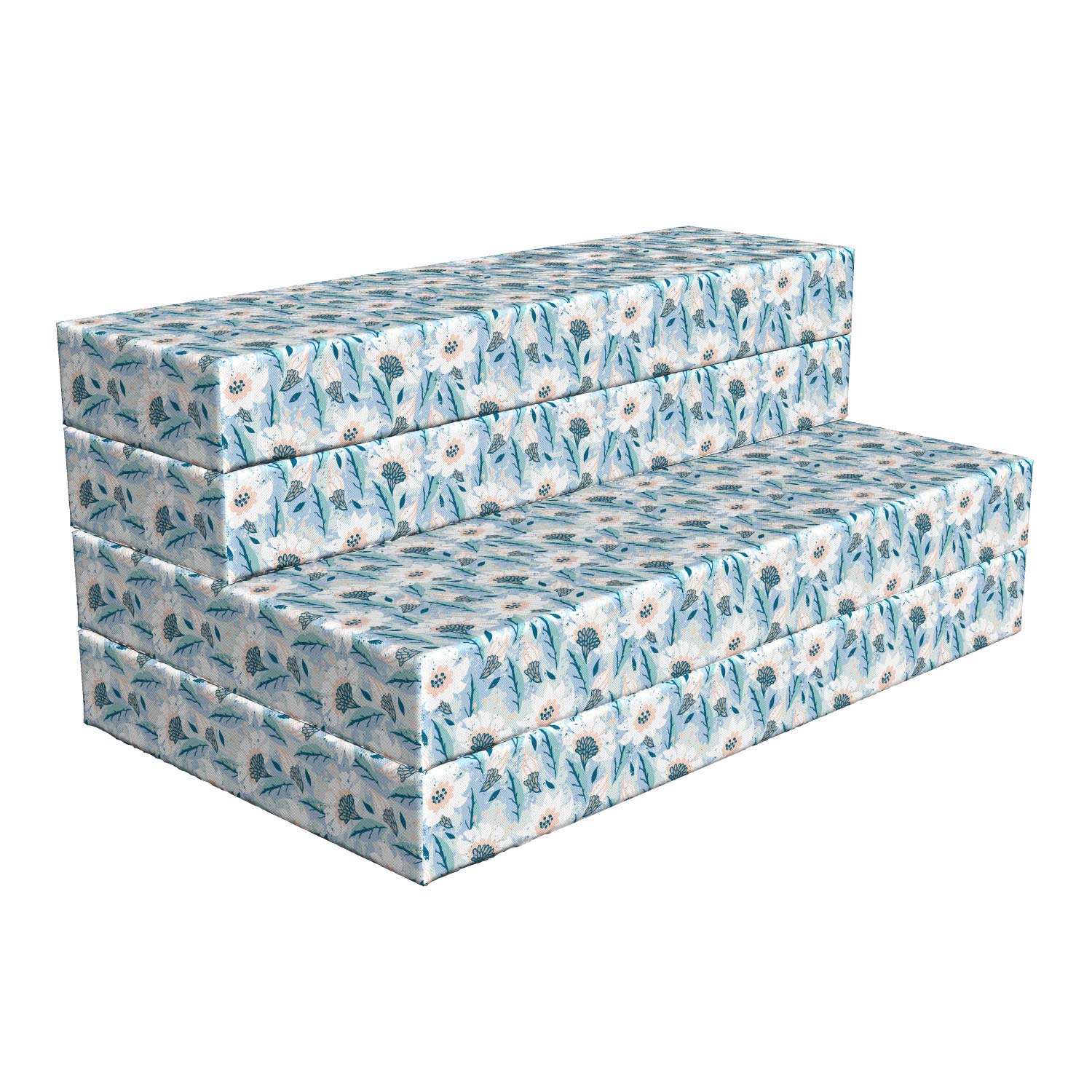 Ambesonne Floral Foldable Mattress - Blooming Tulips Garden Design, 78.7
