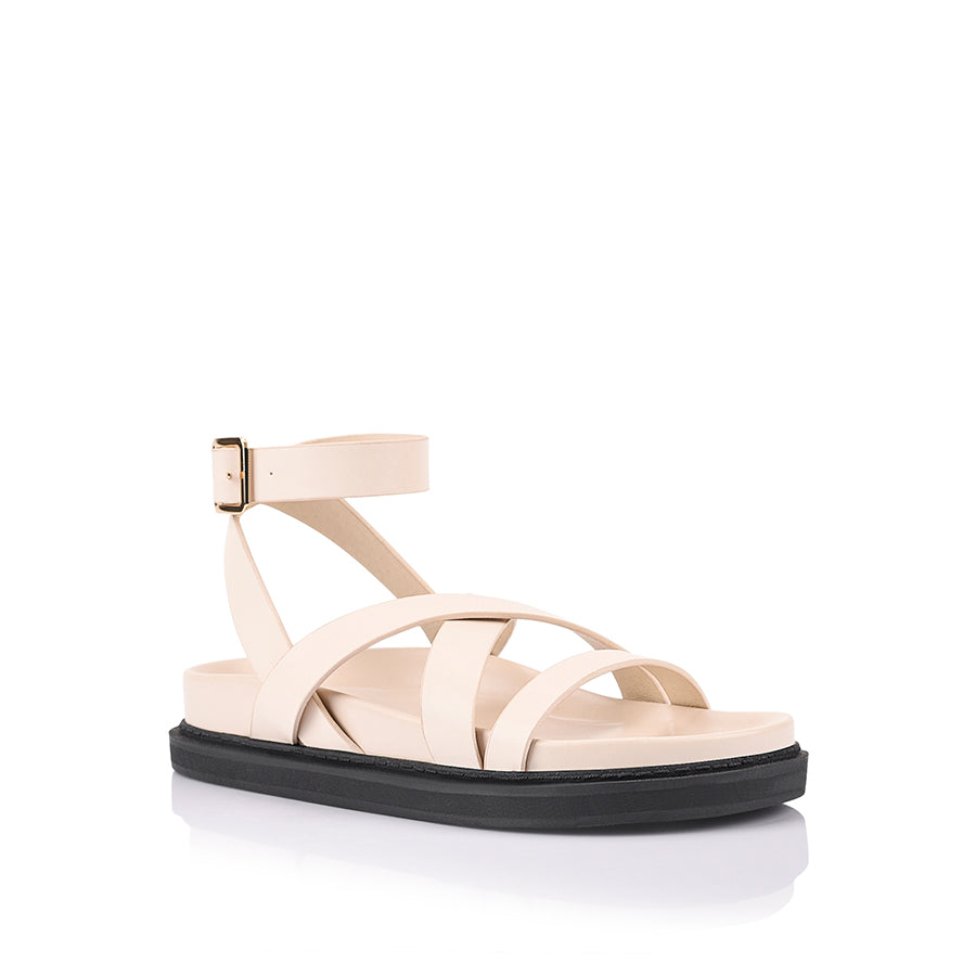 Brianna Comfortable Footbed Sandals for Women - Bone Color | Perfect for Beach, Vacation & Summer Outfits