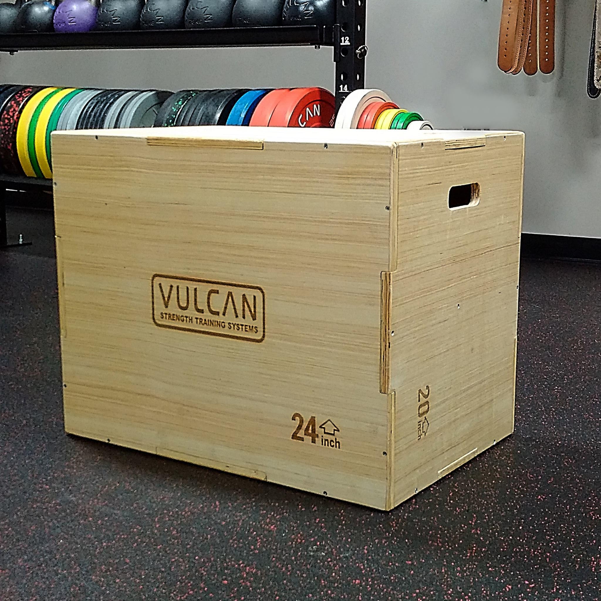 VULCAN 3-in-1 Wooden Plyo Box – Premium Ashwood Plyometric Jump Box for Home Gym & Commercial Training | Safe, Stable & Versatile for Box Jumps, Step-Ups, HIIT, CrossFit | Perfect for Garage Gym, Cross-Training, Functional Fitness & Workout Routines
