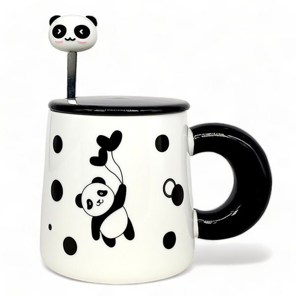 Cute Panda Coffee Mug with Balloon Design - Perfect for Tea, Hot Chocolate & Office Use - Ideal Gift for Birthday, Christmas & Housewarming