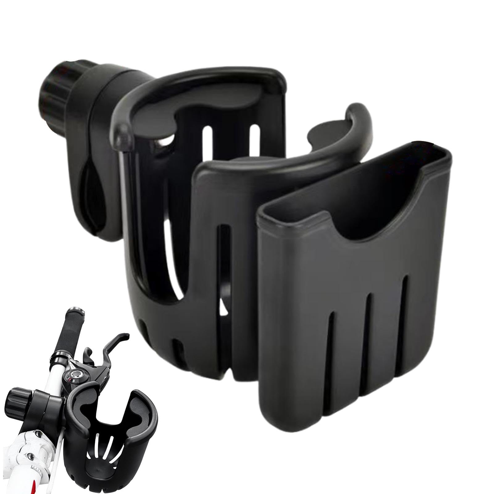 Wheelchair & Scooter Cup Holder with Phone Mount - for Strollers & Walkers