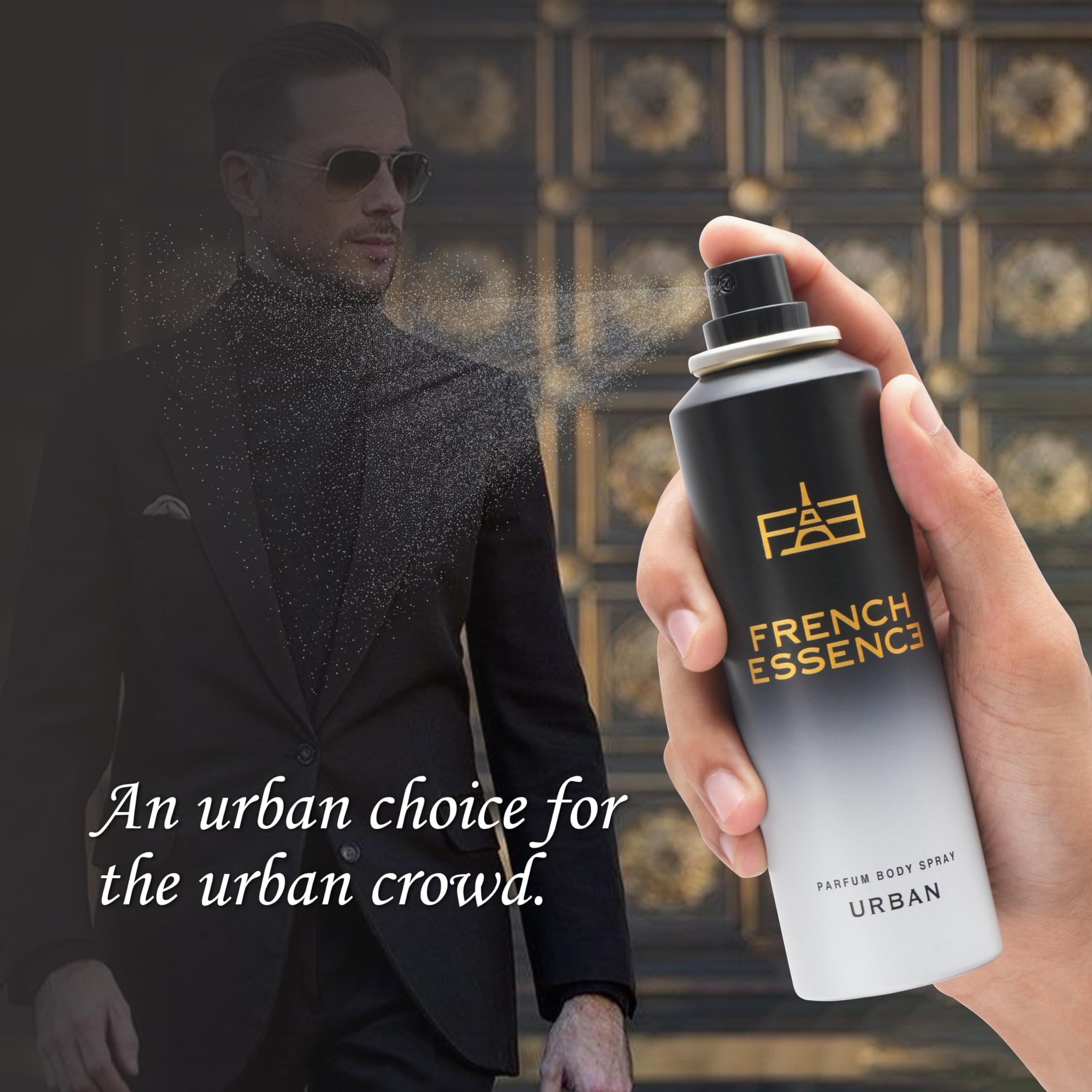 FRENCH ESSENCE Men's Deodorant Spray - Long Lasting Fragrance, Fresh Urban Scent - 120ml (Pack of 3) | Body Spray for Daily Use, Gym, Work & Outdoor Activities
