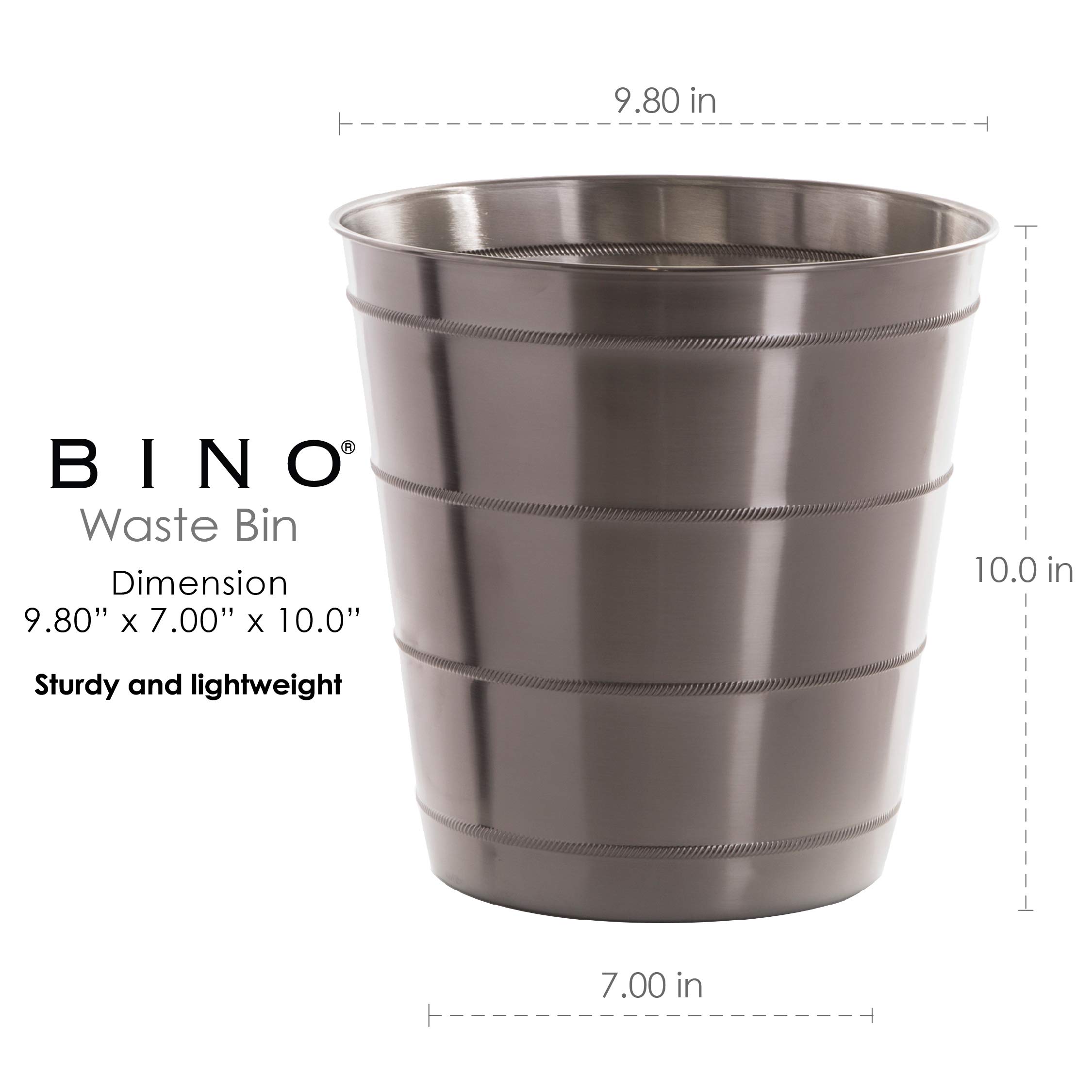 Stainless Steel Trash Can - 1.6 Gallon Metal Waste Basket for Home, Office, Bathroom, Kitchen & Dorm Room | Small Desk & Bedroom Garbage Bin | Perfect for Home Essentials & Office Supplies | Ideal for Waste Disposal in Living Rooms, Workspaces & Small Spaces