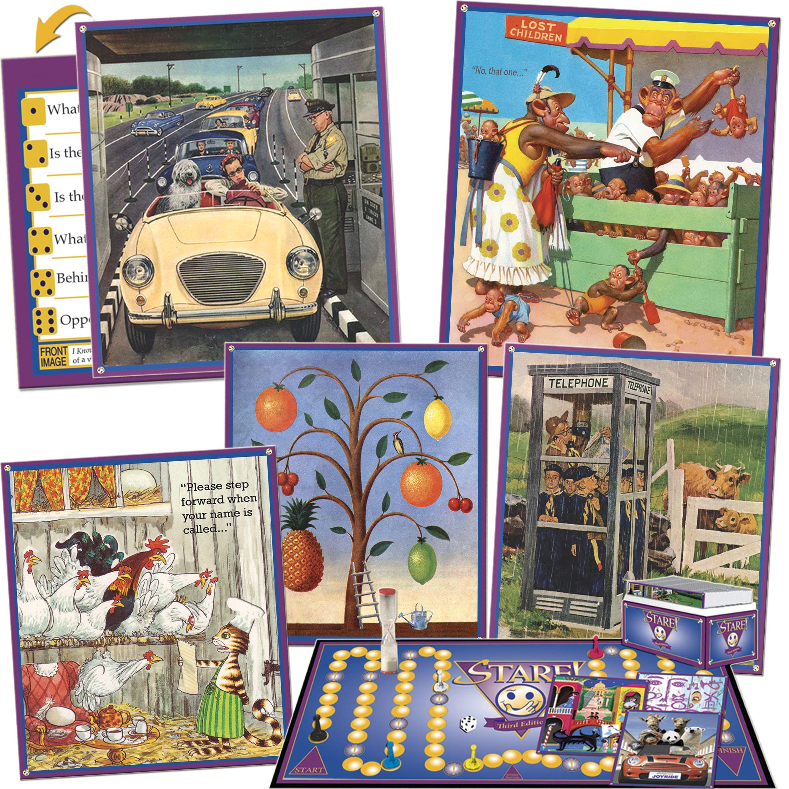Triple Play Family Board Game Bundle - Up 4 Grabs, Jinx & Stare for Fun Game Nights | Perfect for Family Gatherings, Parties & Indoor Activities