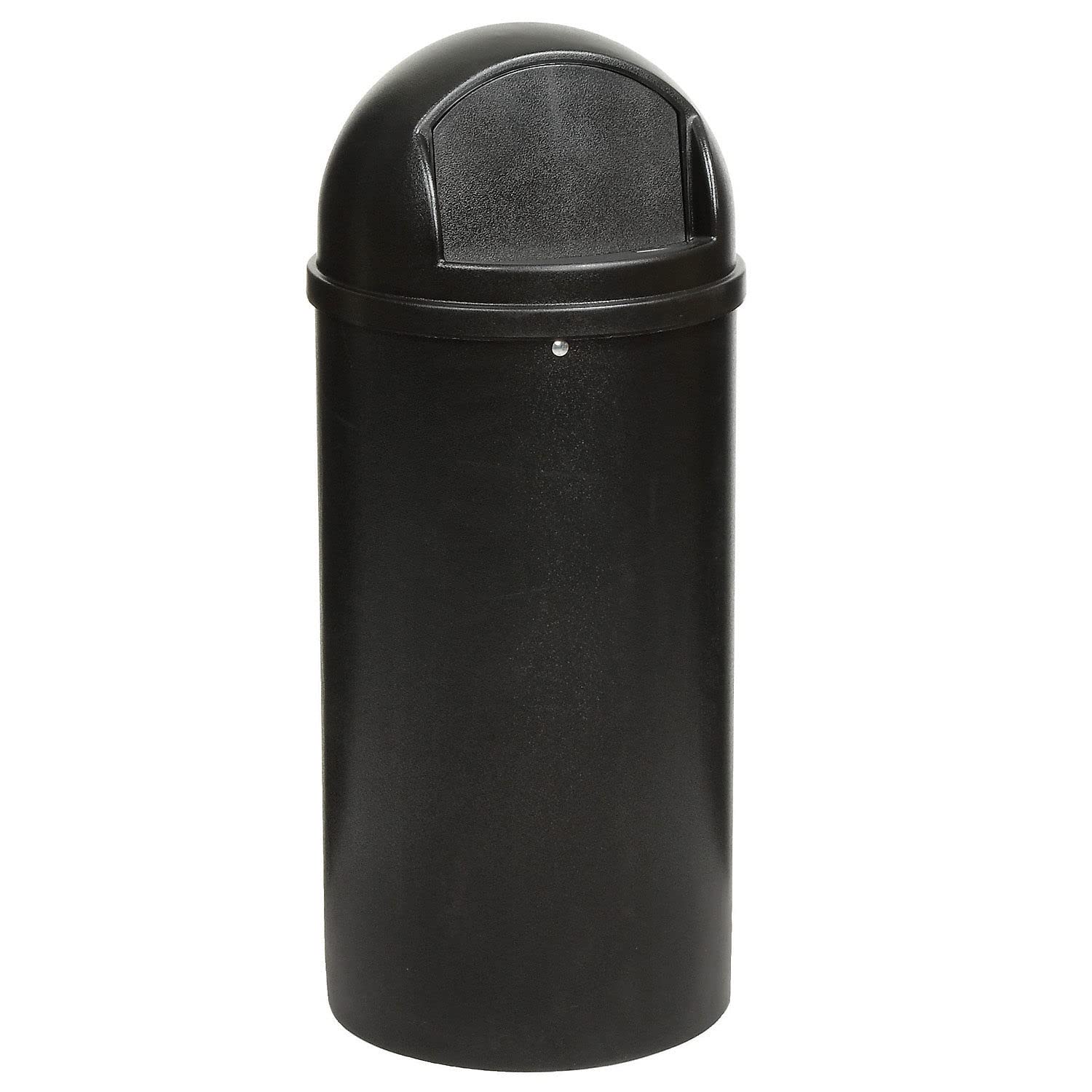 Rubbermaid Commercial 25-Gallon Black Round Trash Can with Dome Lid – Heavy-Duty Indoor/Outdoor Garbage Bin for Parks, Schools, Restaurants & Shopping Malls – Durable Waste Container for High-Traffic Areas