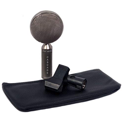 Cascade Microphones FAT HEAD BE Large Diaphragm Ribbon Microphone - Grey Body with Anodized Silver Grill for Studio Recording, Vocals & Instruments