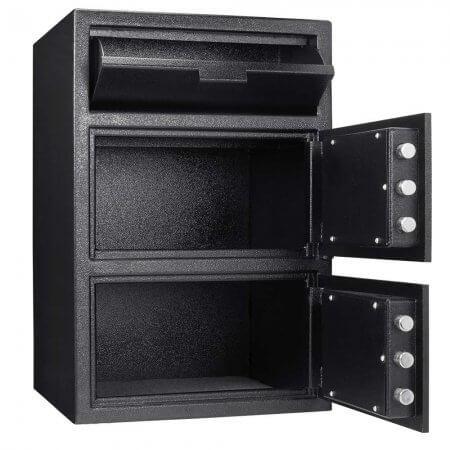 Barska AX13312 Double Door Depository Safe - Heavy Duty Home & Office Security Safe for Cash, Jewelry, Documents - Ideal for Retail Stores, Banks, and Business Use