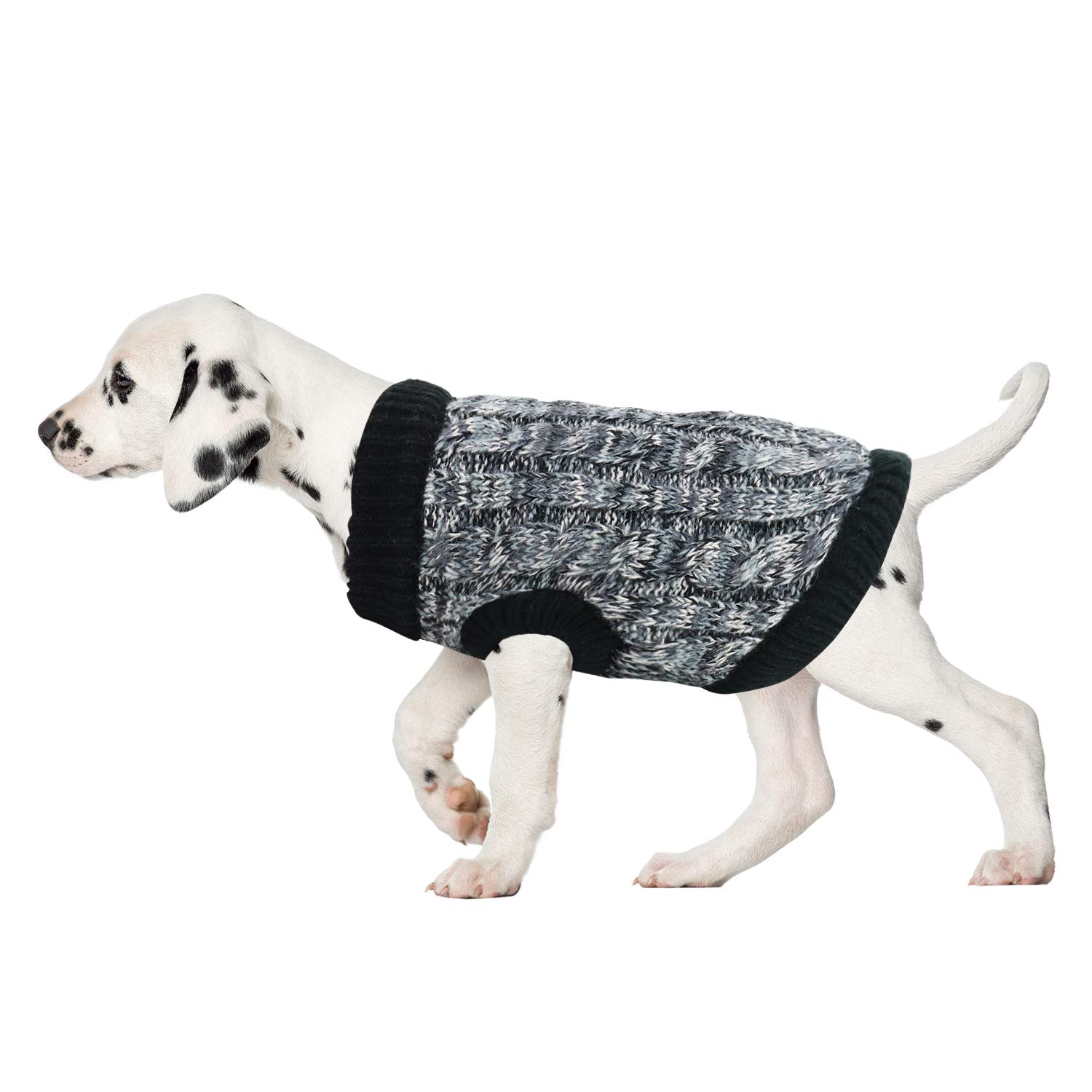 Trendy Mixed Yarn Knitted Dog Sweater for Small Medium Puppies - Cozy Winter Pet Apparel for Outdoor Walks & Indoor Lounging