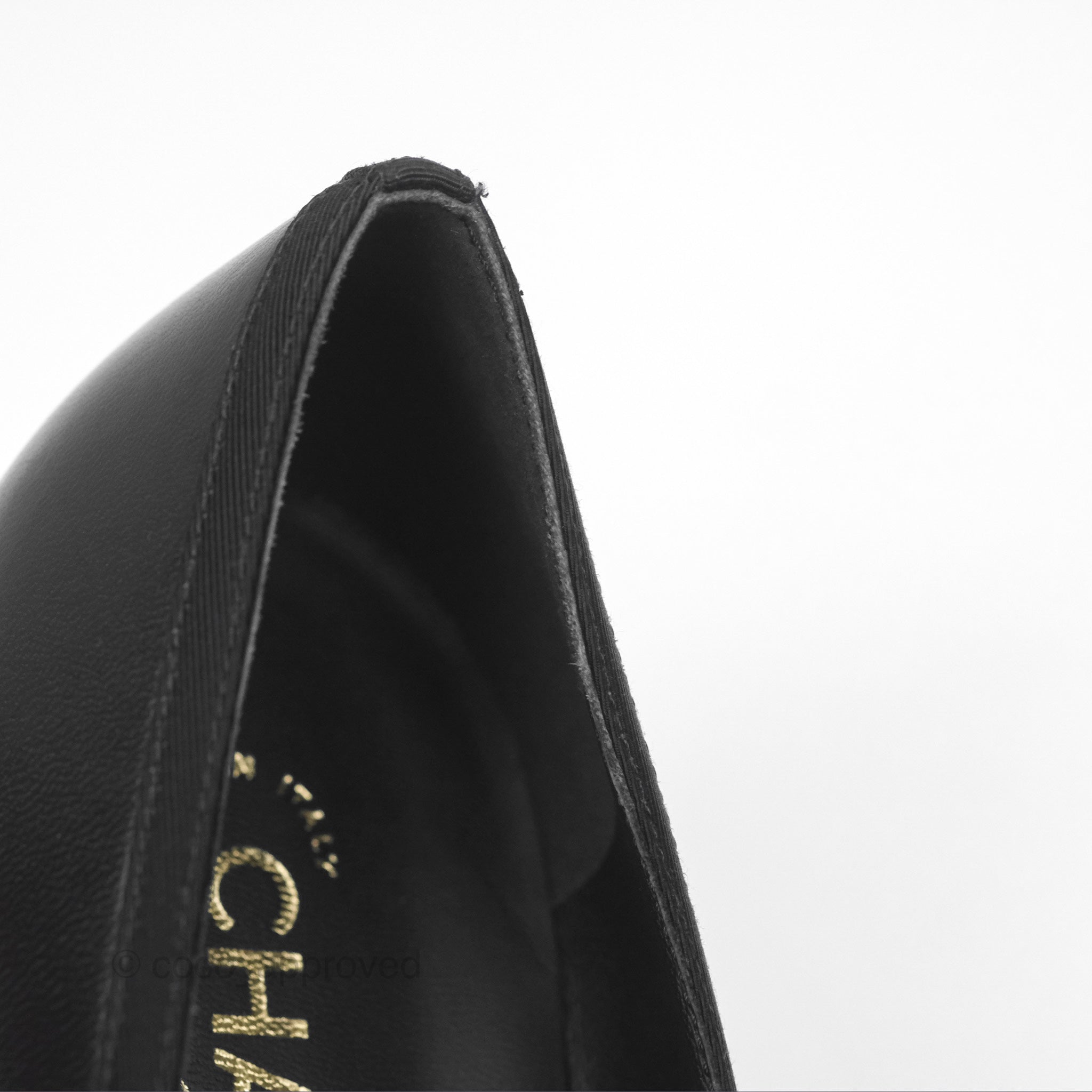 Chanel Classic CC Black Lambskin Heels Women's Size 39.5 - Luxury High Heel Pumps for Evening Parties & Formal Events