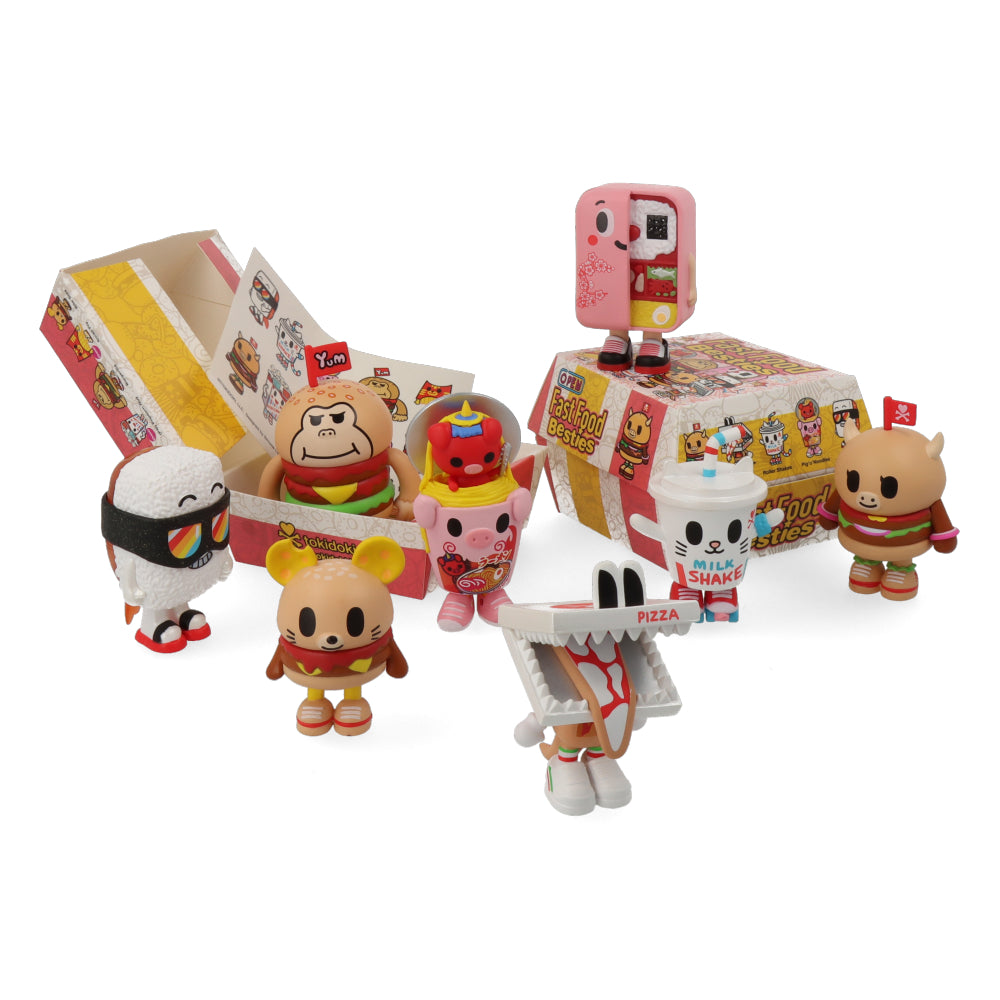 Tokidoki Fast Food Besties Collectible Figures - Cute Kawaii Vinyl Toys for Anime Fans & Collectors - Perfect for Home Decor, Office Display, and Gift Giving