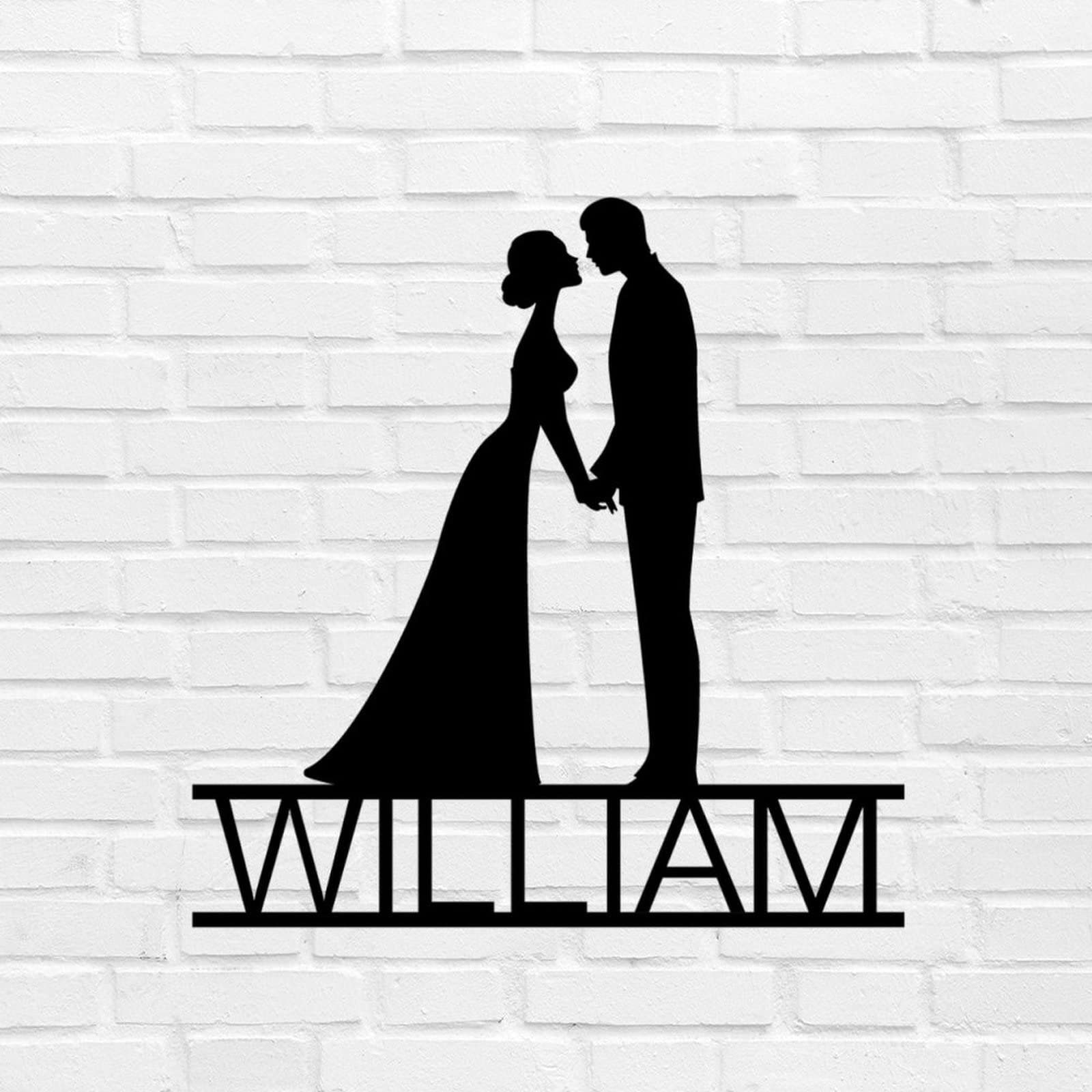 Personalized Rustic Metal Wedding Sign - Custom Couples Name Steel Wall Hanging for Farmhouse, Patio & Home Decor (24 Inch) | Perfect for Wedding Gifts, Anniversary Decor & Outdoor Rustic Weddings