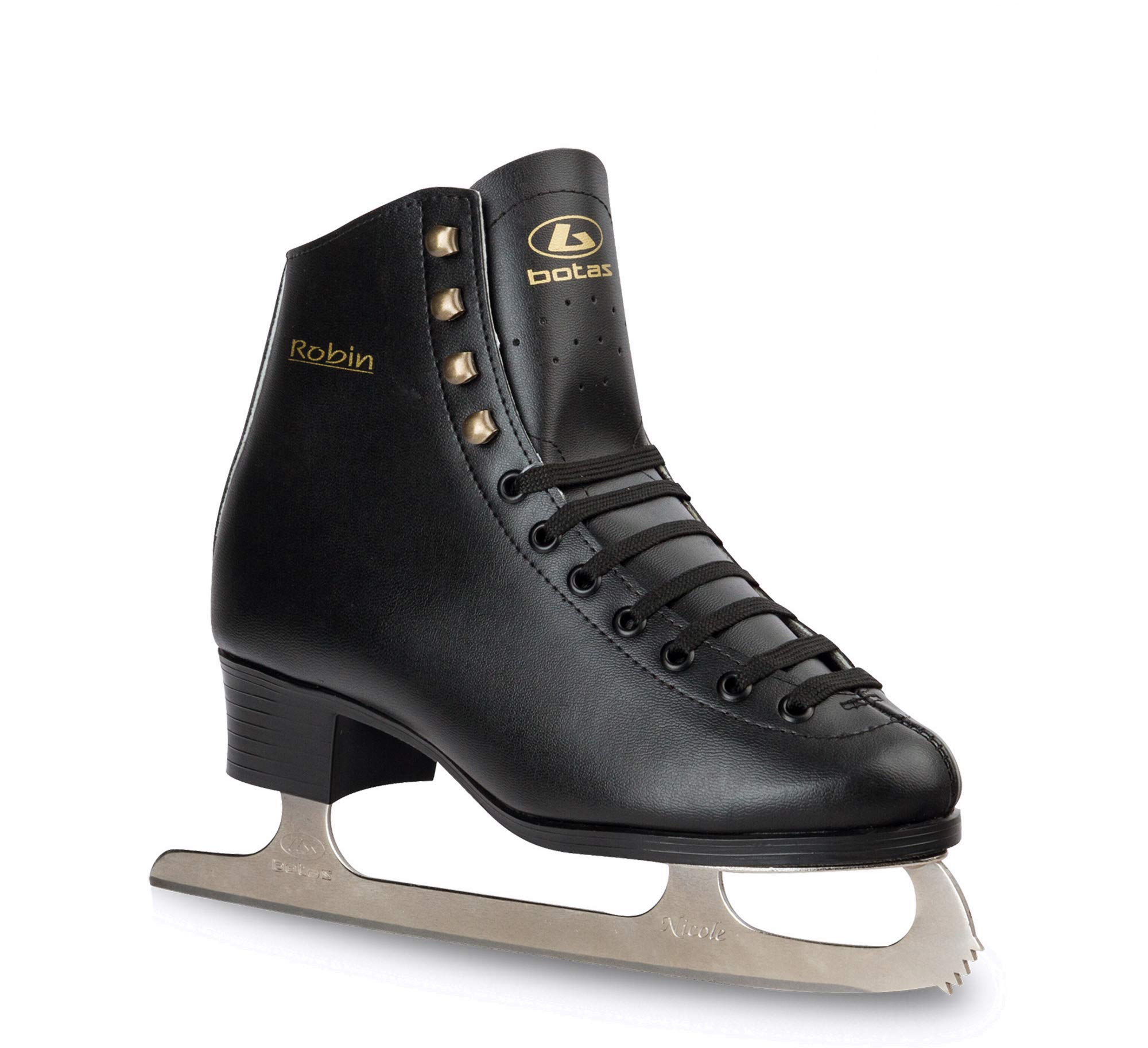 Men's & Boys' Black Figure Ice Skates - Robin Model | Premium European Made (Czech Republic) | Perfect for Competitive Skating & Winter Sports