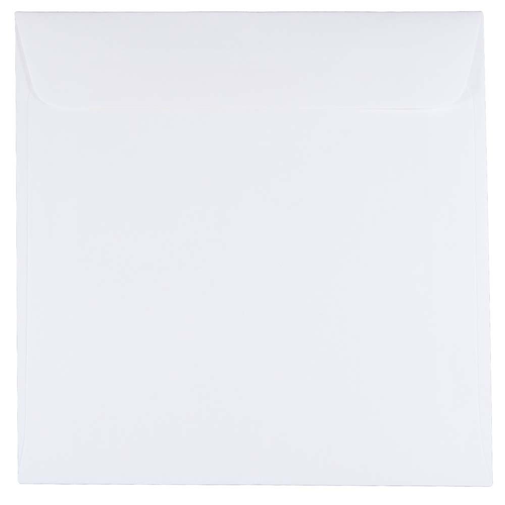 JAM PAPER 7x7 Inch Square White Invitation Envelopes - Bulk Pack of 250 - Perfect for Wedding Invitations, Greeting Cards & Party Invites