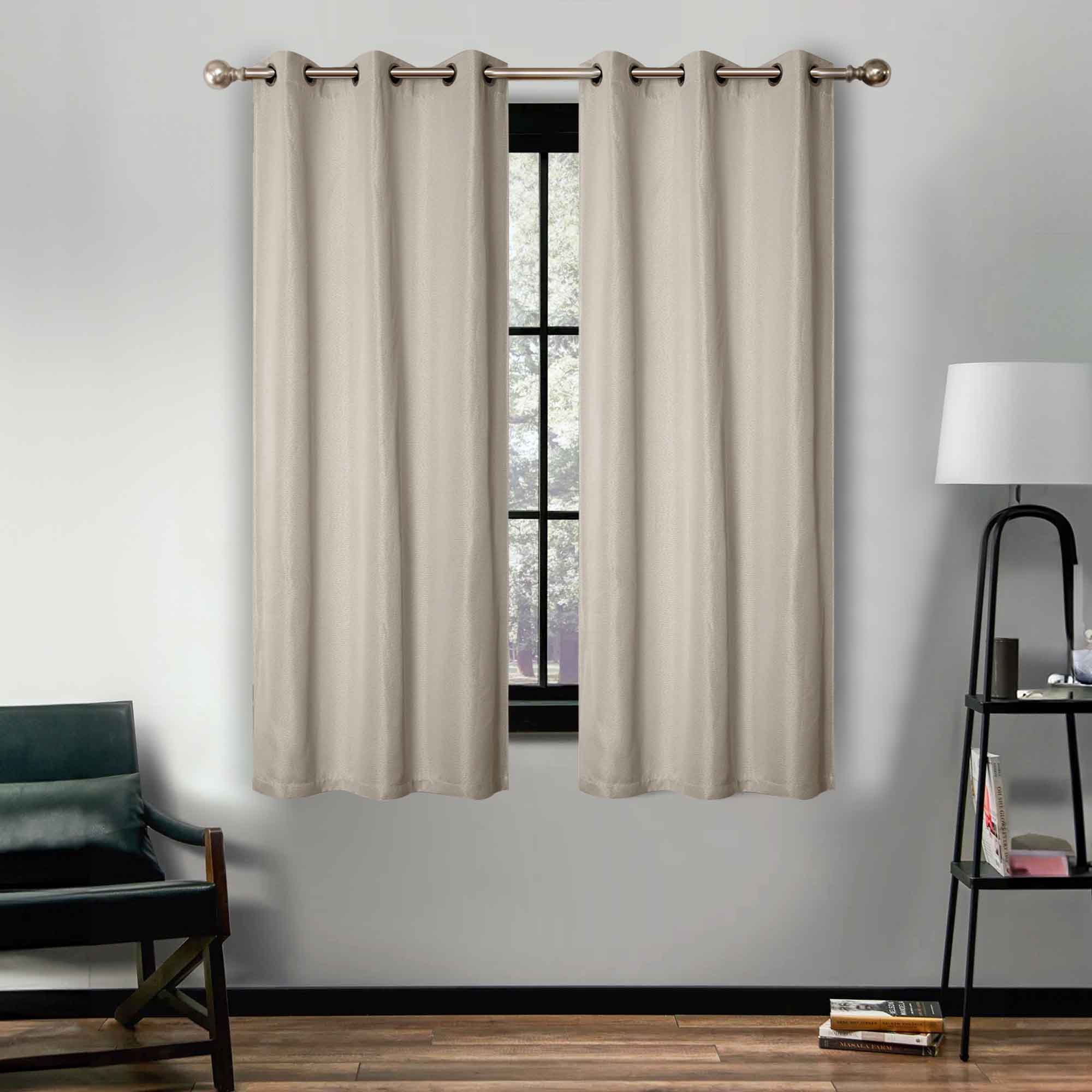 Premium Blackout Curtains Set of 2 - 100% Linen Fabric, Machine Washable, Room Darkening for Better Sleep - Ideal for Bedrooms, Home Theater & Nursery