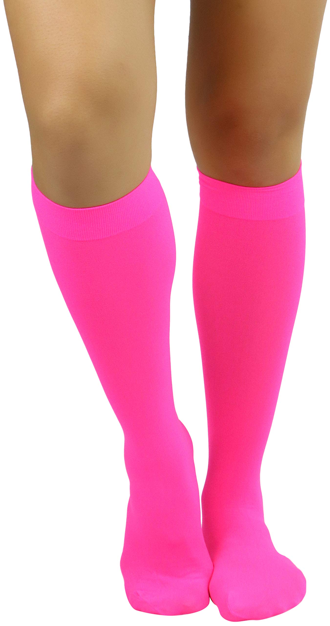 ToBeInStyle Women's Fashion Opaque Nylon Knee High Socks - Warm & Comfortable Winter Socks for Boots, Office Wear & Casual Outfits