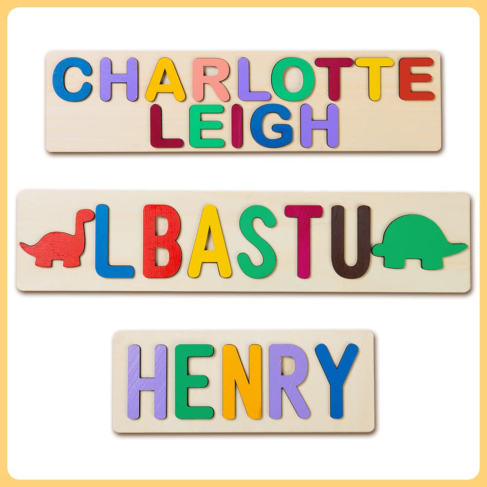 Personalized Wooden Name Puzzle for Kids - Custom Butterfly Letter Learning Toy, Montessori Brain Teaser for Toddlers & Preschoolers - Unique Birthday & Christmas Gift Idea, Home Decor for Nursery & Playroom